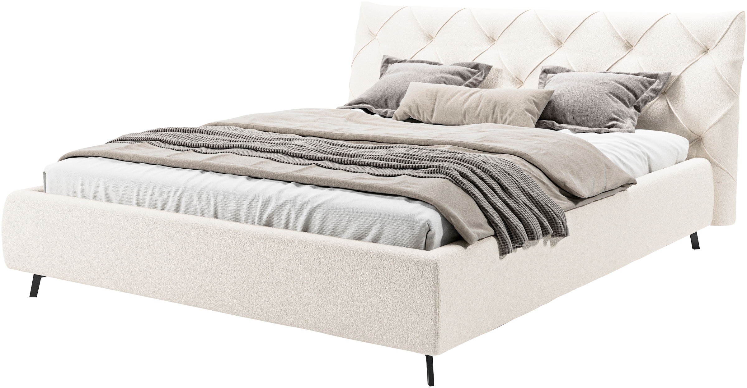Home affaire "Elloree, in 4 Breiten bis 200cm, auch in Leder" Kopfteilhöhe 105 cm, belastbar bis 280 kg, auch in Überlänge 220cm
