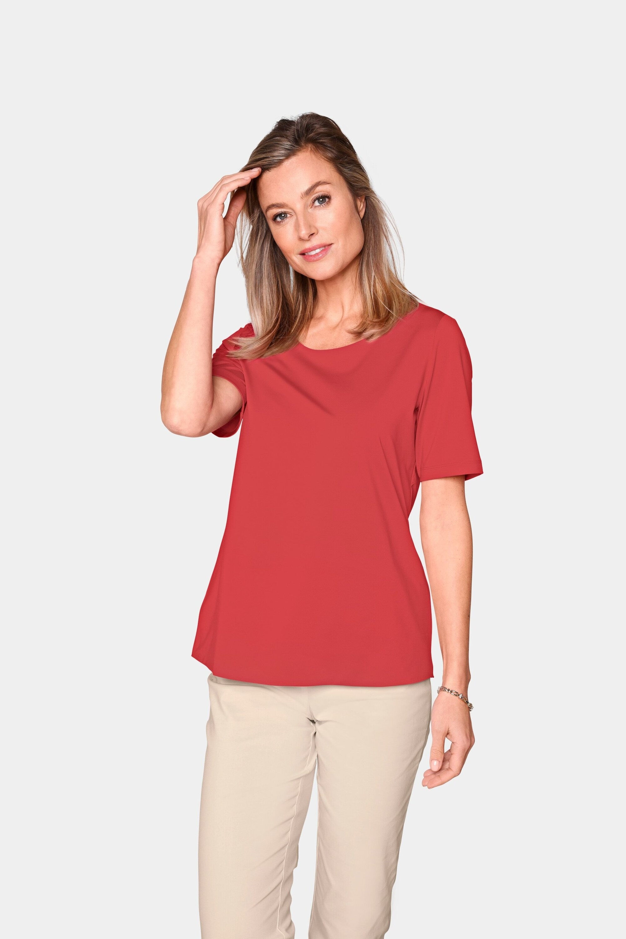 GOLDNER Langarm-Poloshirt "Gepflegtes Shirt in formstabiler Ware" günstig online kaufen