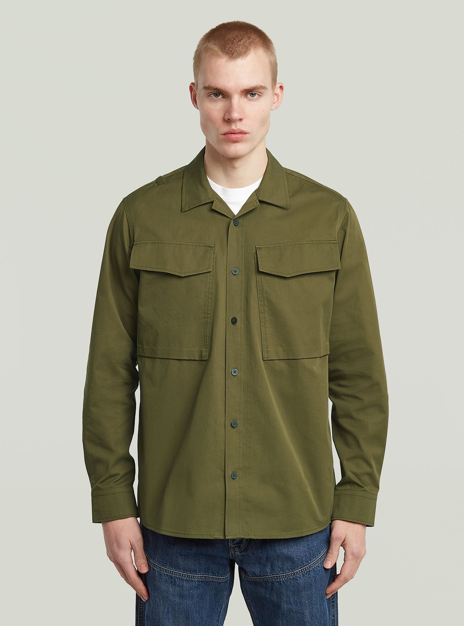 G-STAR Langarmshirt "Cargo Pocket Regular Shirt" günstig online kaufen