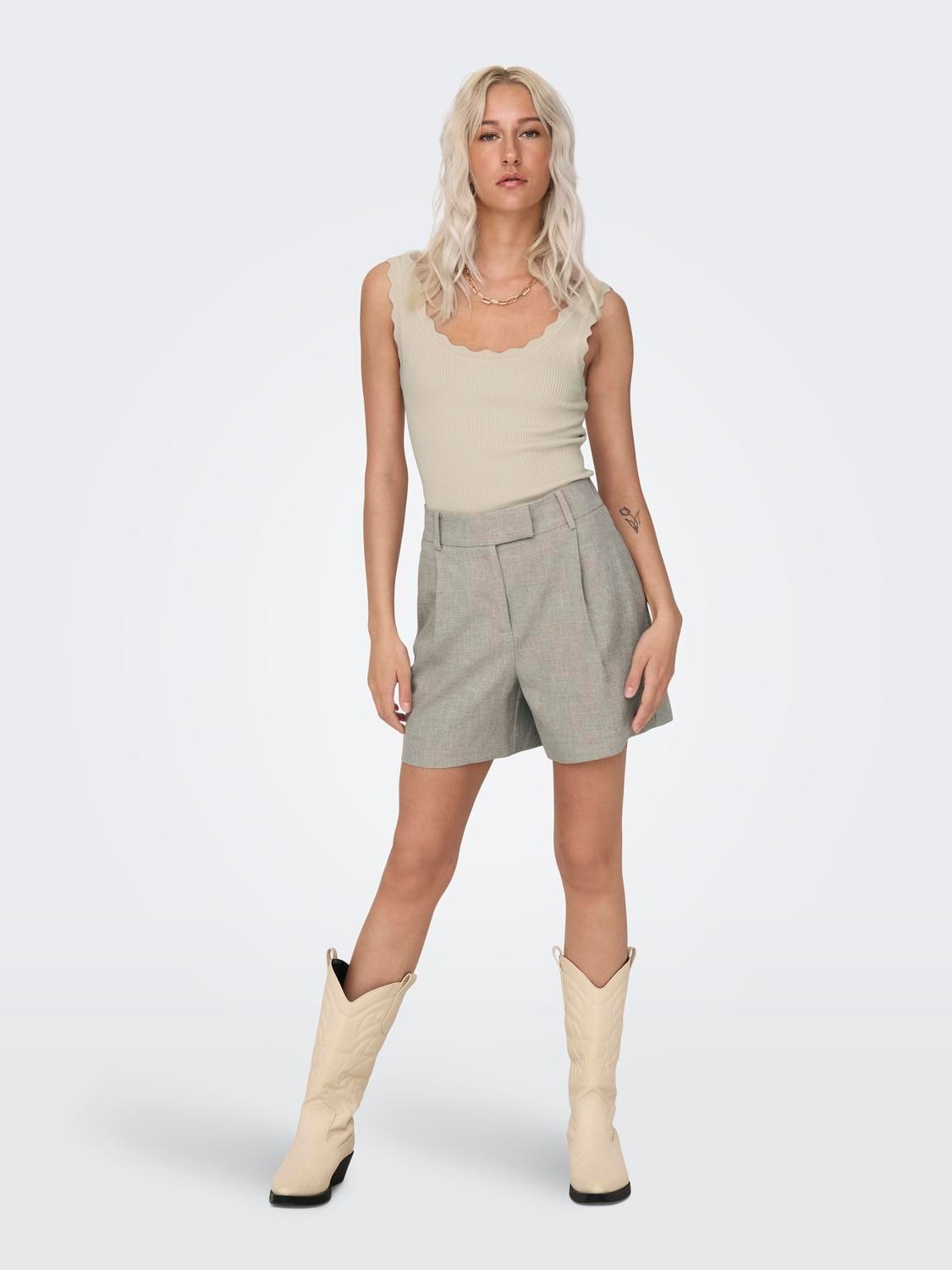 Thumbnail - ONLY Shorts "ONLLINDA – Shorts mit hoher Taille und weitem Beinschnitt" Materialmix, High Waist