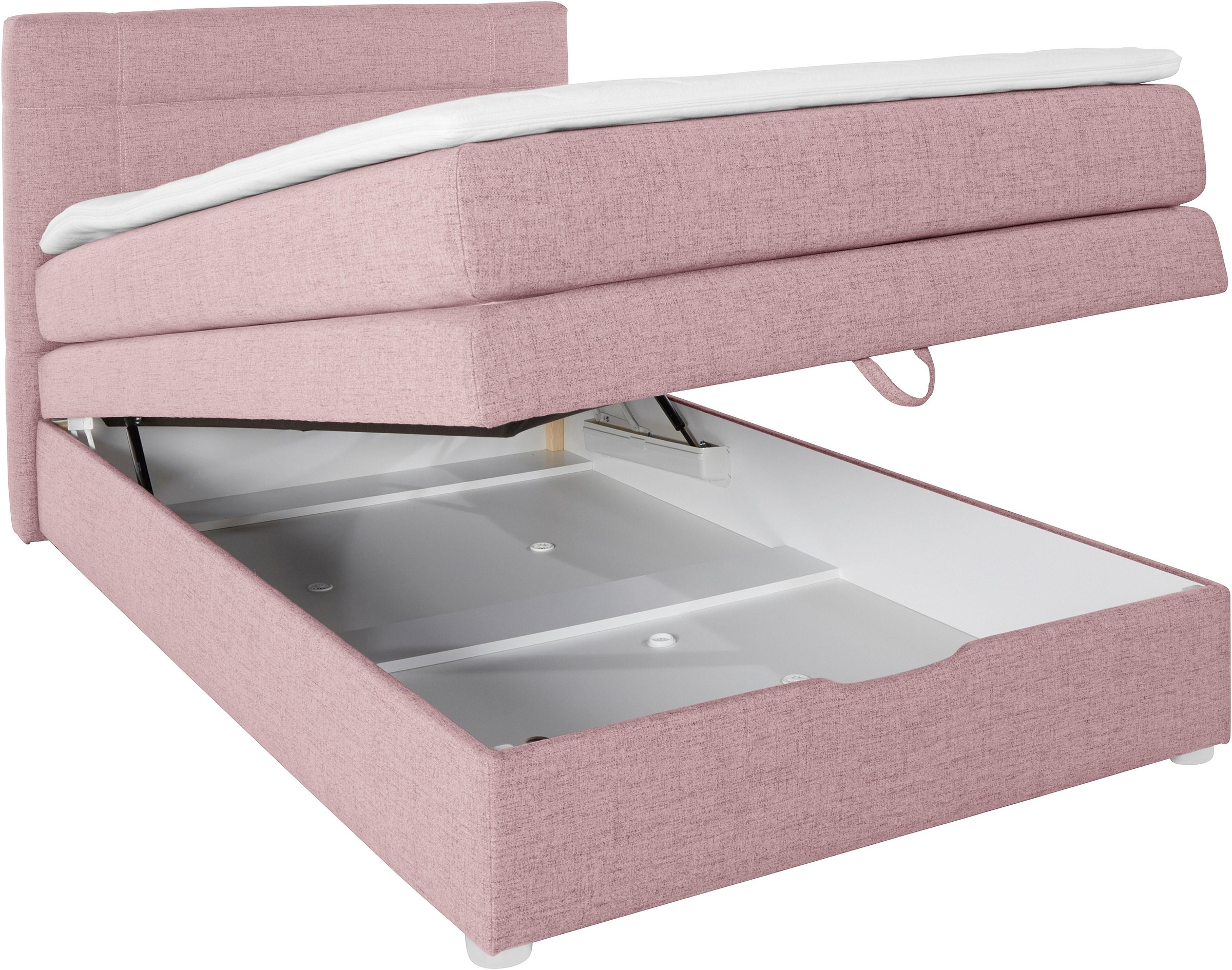 Boxspringbett JOCKENHÖFER GRUPPE "Carmen", rosa (altrosa 369, 05), B:134cm L:217cm, Komplettbetten, Boxspringbett, mit Bettkasten und Topper, erhältlich in 120 & 140cm Breite 7