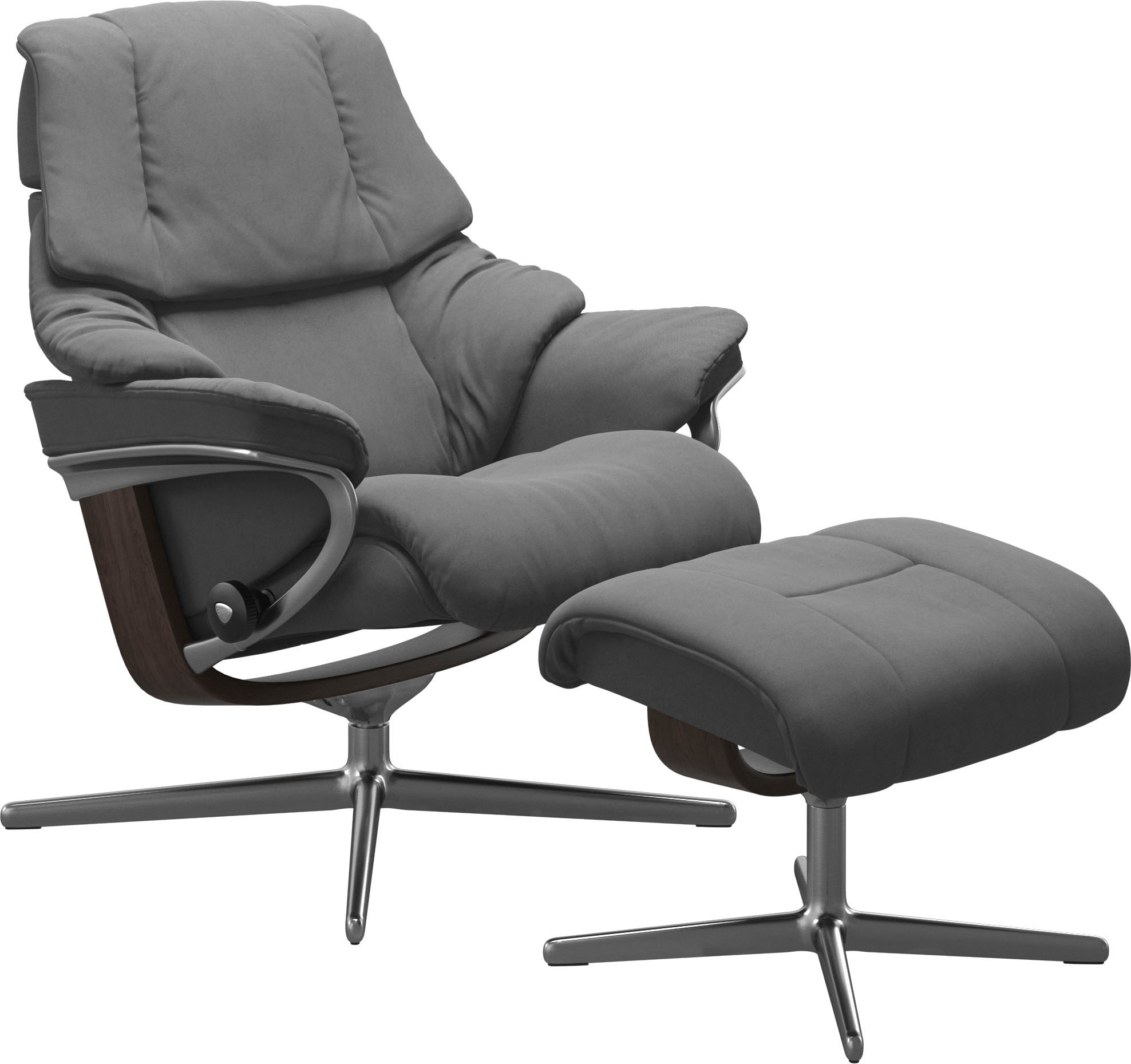 Stressless Fußhocker "Reno", mit Cross Base, Größe S, M & L, Holzakzent Wenge