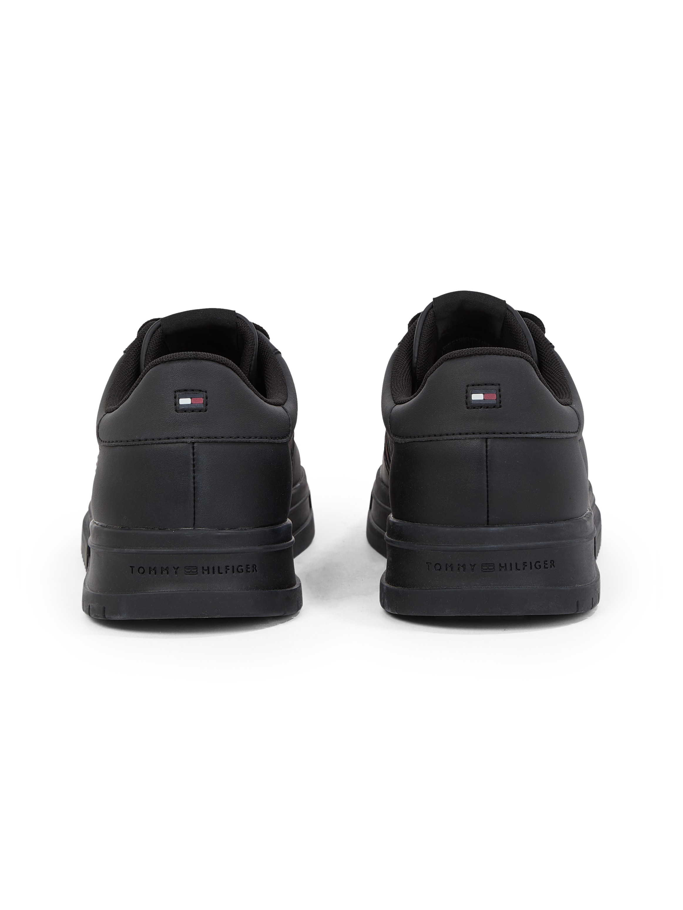 Tommy Hilfiger Sneaker »MODERN CUPSOLE STRIPES LTH«, Freizeitschuh, Halbschuh, Schnürer mit seitlichen Streifen