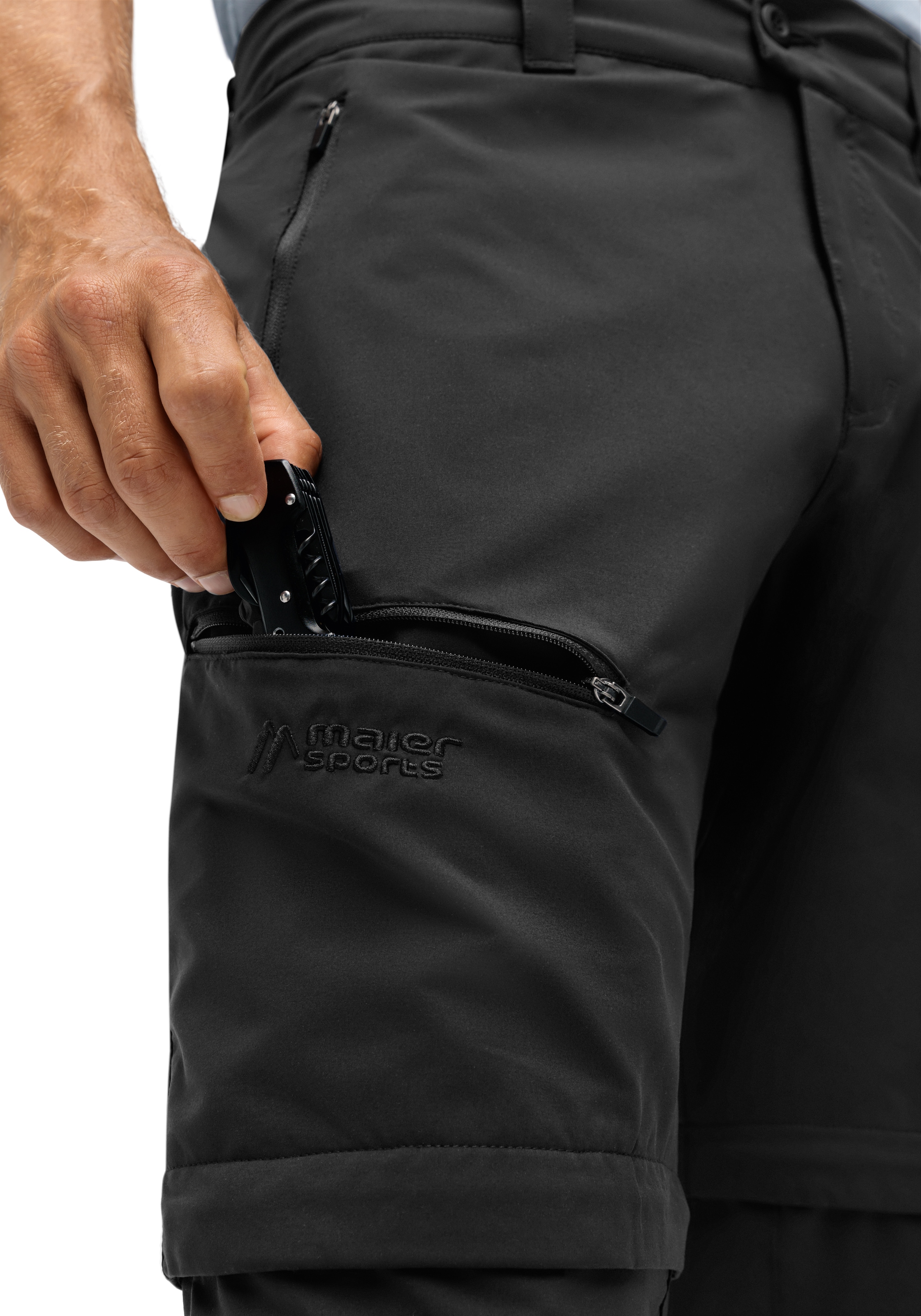 Maier Sports Outdoorhose »Tajo Zip Loop«, Herren Wanderhose, Zip-Off Funktionshose, 4 Taschen, Regular Fit