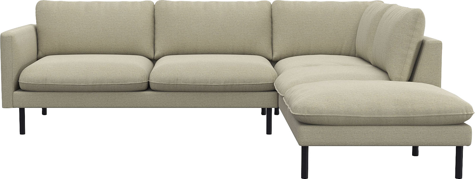 FLEXLUX Ecksofa "Bolzano Designsofa, bequem durch Kaltschaum im Sitz, L-Form" lose Sitz -& Rückenkissen, hohe Füße