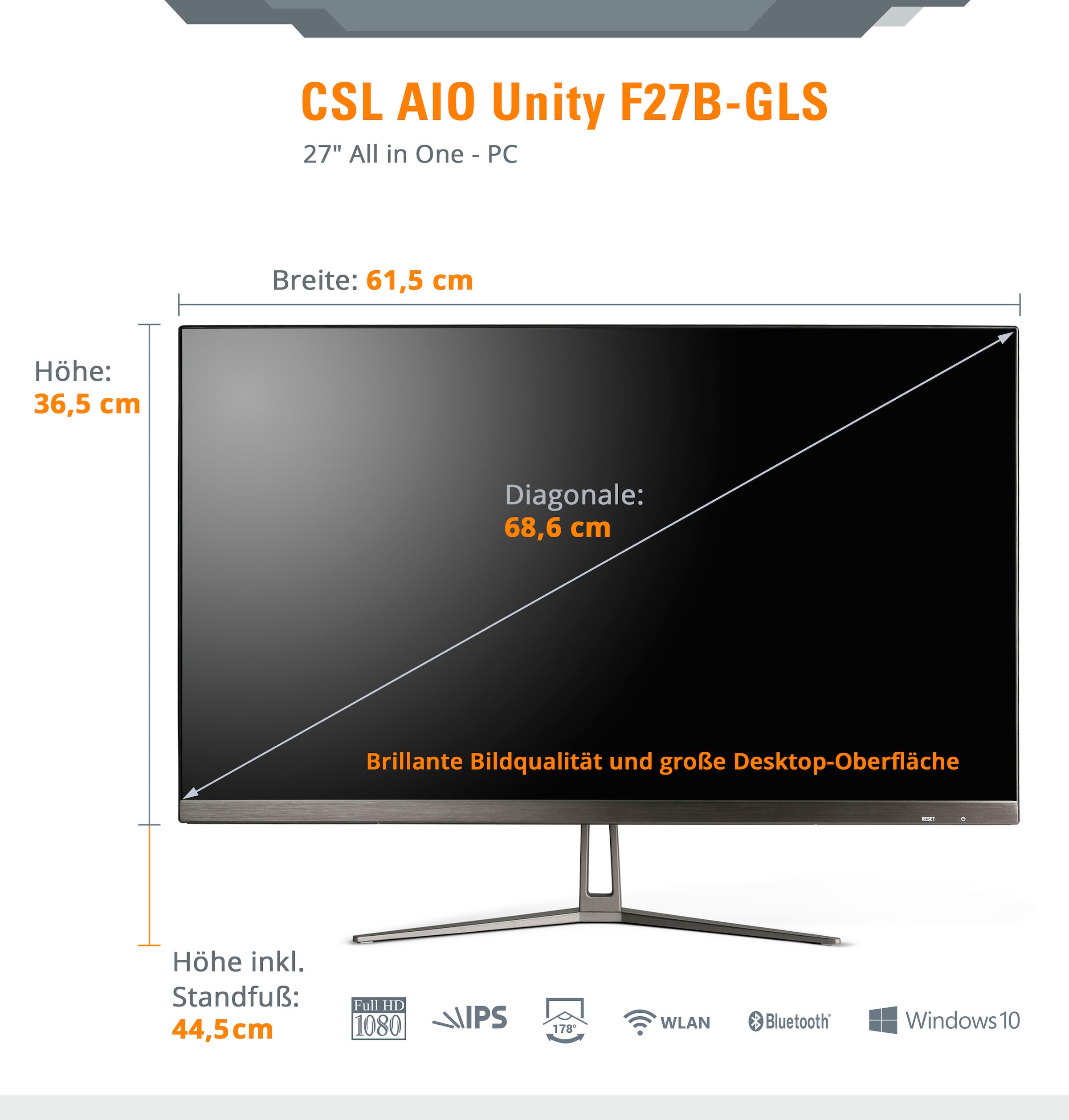 Pro« | mit »Unity CSL BAUR Windows All-in-One F27-GLS 10 PC