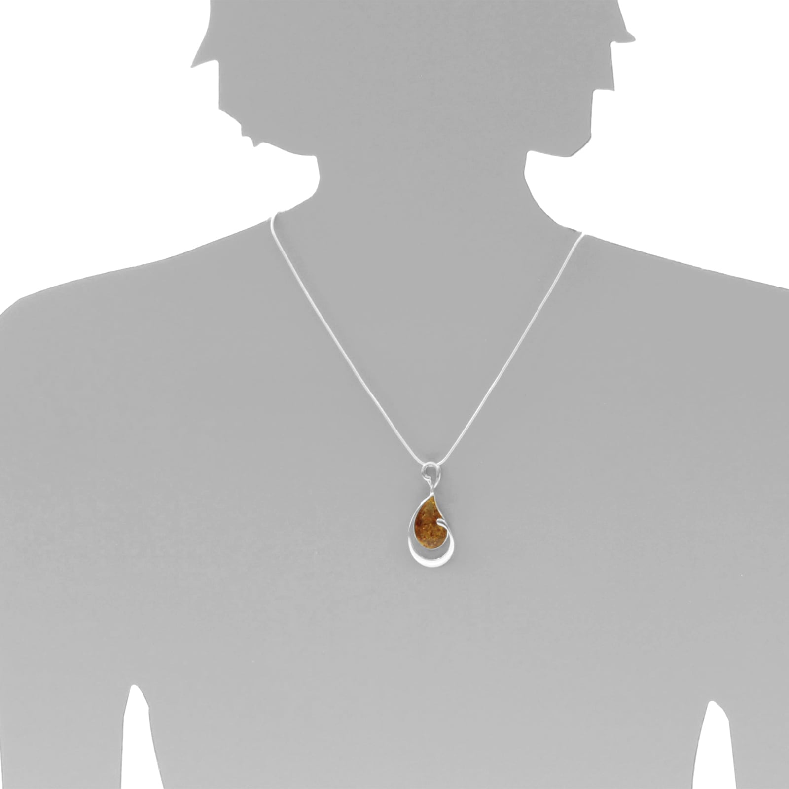 OSTSEE-SCHMUCK Kettenanhänger »- Maxima - Silber 925/000 - Bernstein«