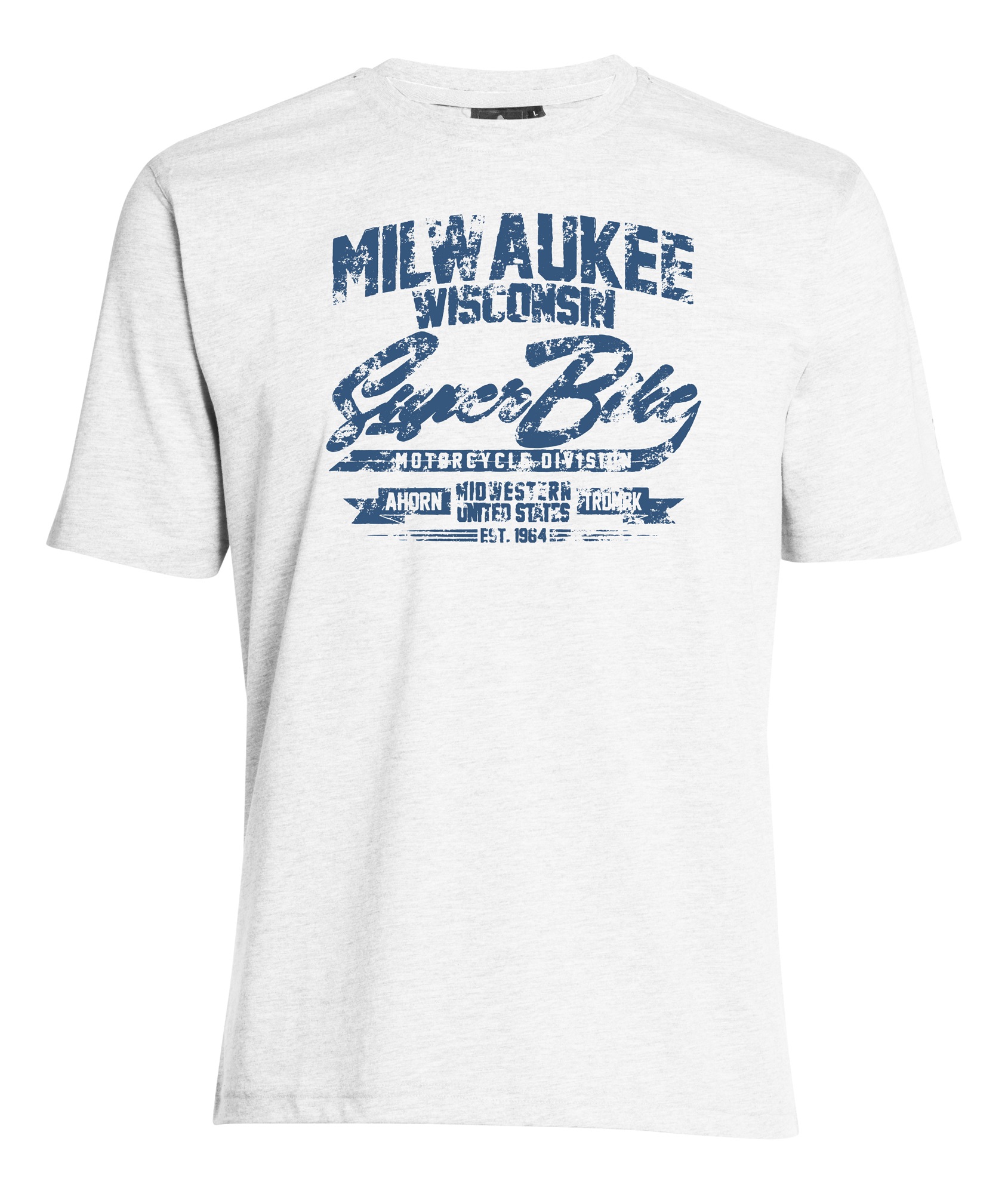 AHORN SPORTSWEAR T-Shirt »MILWAUKEE_ATLANTIC BLUE«, Frontprint für BAUR mit | lässigem ▷