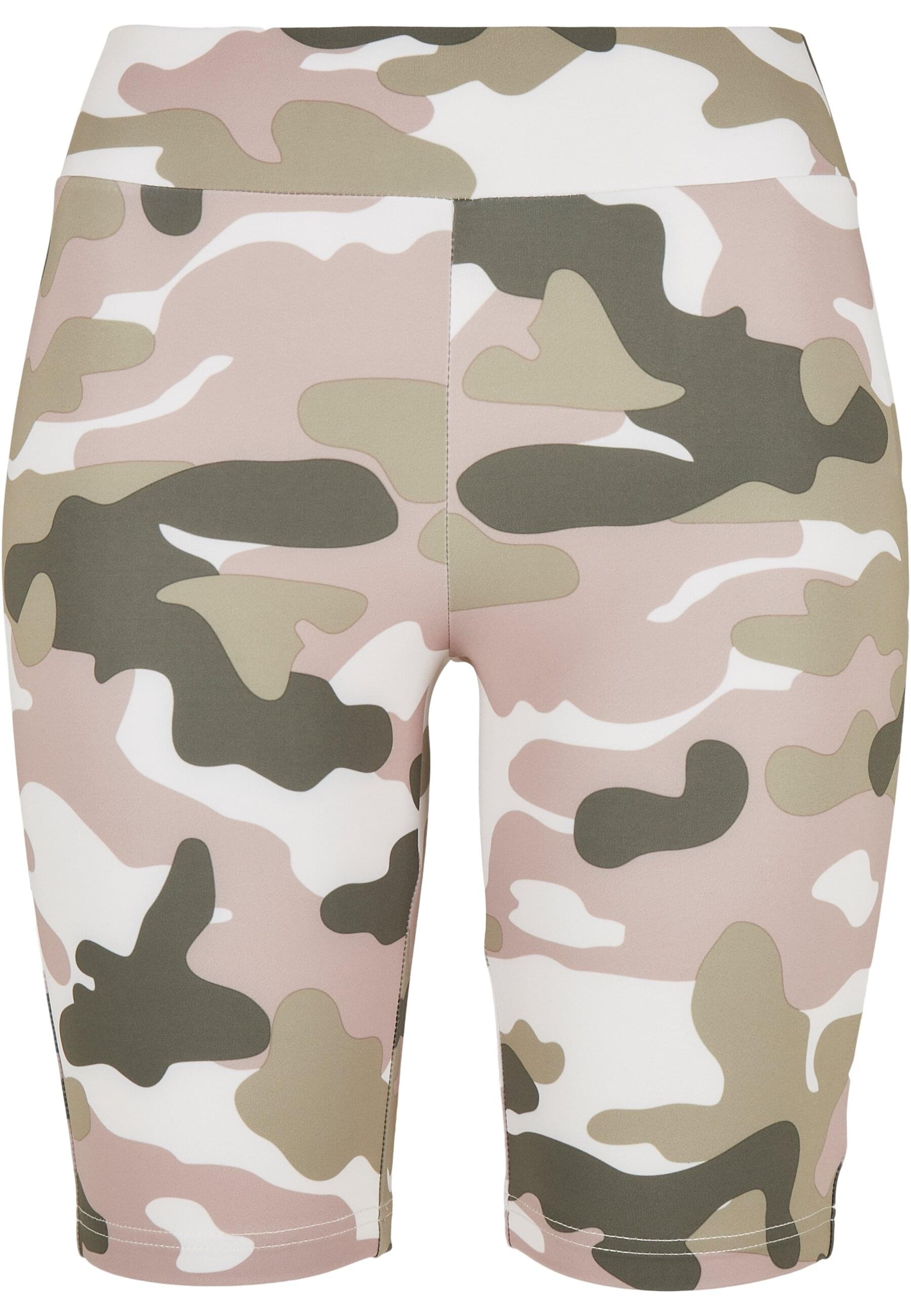 URBAN CLASSICS Stoffhose "Urban Classics Damen Ladies High Waist Camo Tech Cycle Shorts", (1 tlg.)