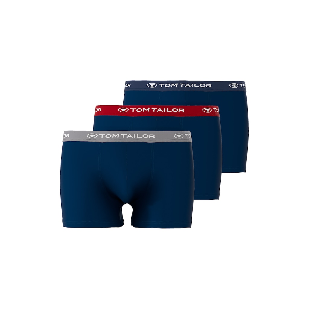 TOM TAILOR Boxershorts »Buffer«, (Packung, 3 St.)