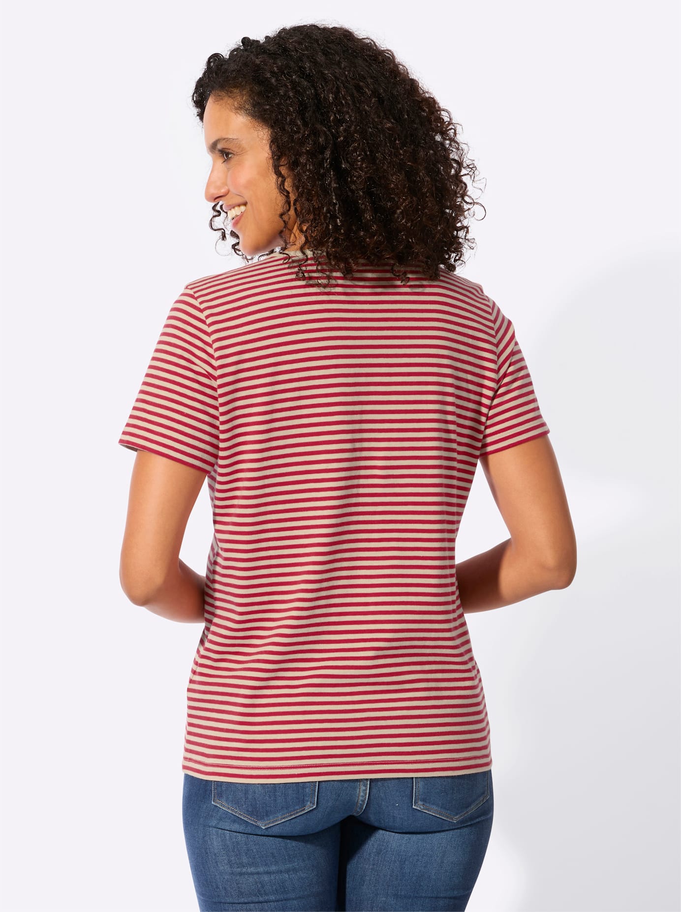 Thumbnail - Casual Looks V-Shirt "Ringelshirt", 1 tlg.