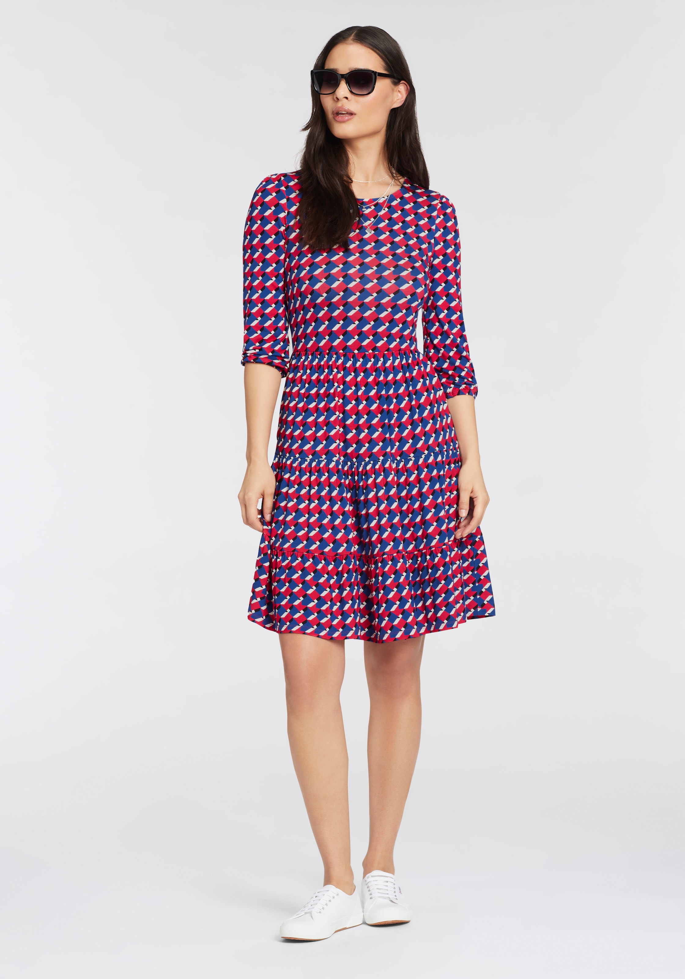 Laura Scott Jerseykleid, mit stylischem Allover-Print - NEUE KOLLEKTION