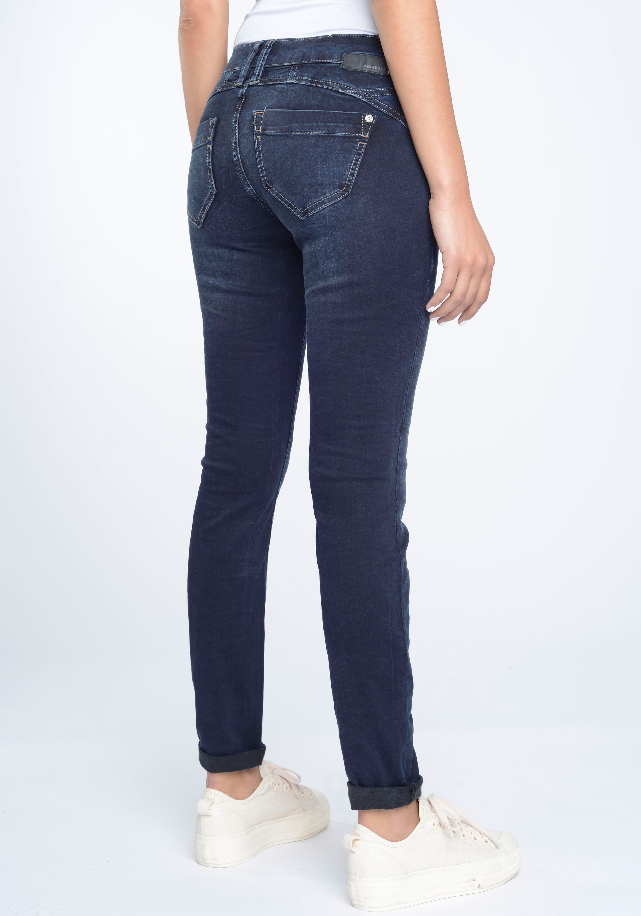 GANG Skinny-fit-Jeans "94NENA", in authenischer Used-Waschung günstig online kaufen