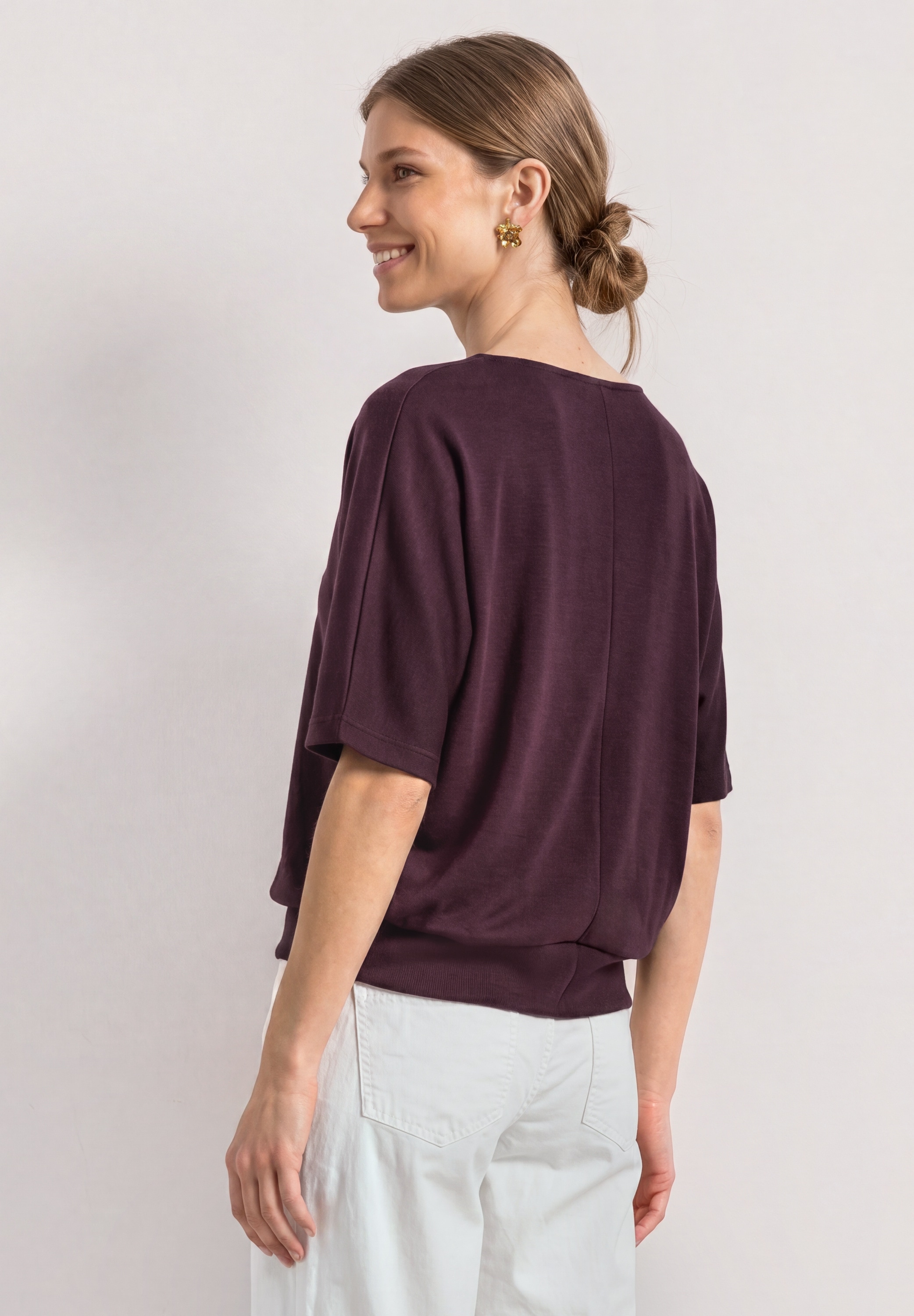 STREET ONE T-Shirt mit U-Boot-Ausschnitt
