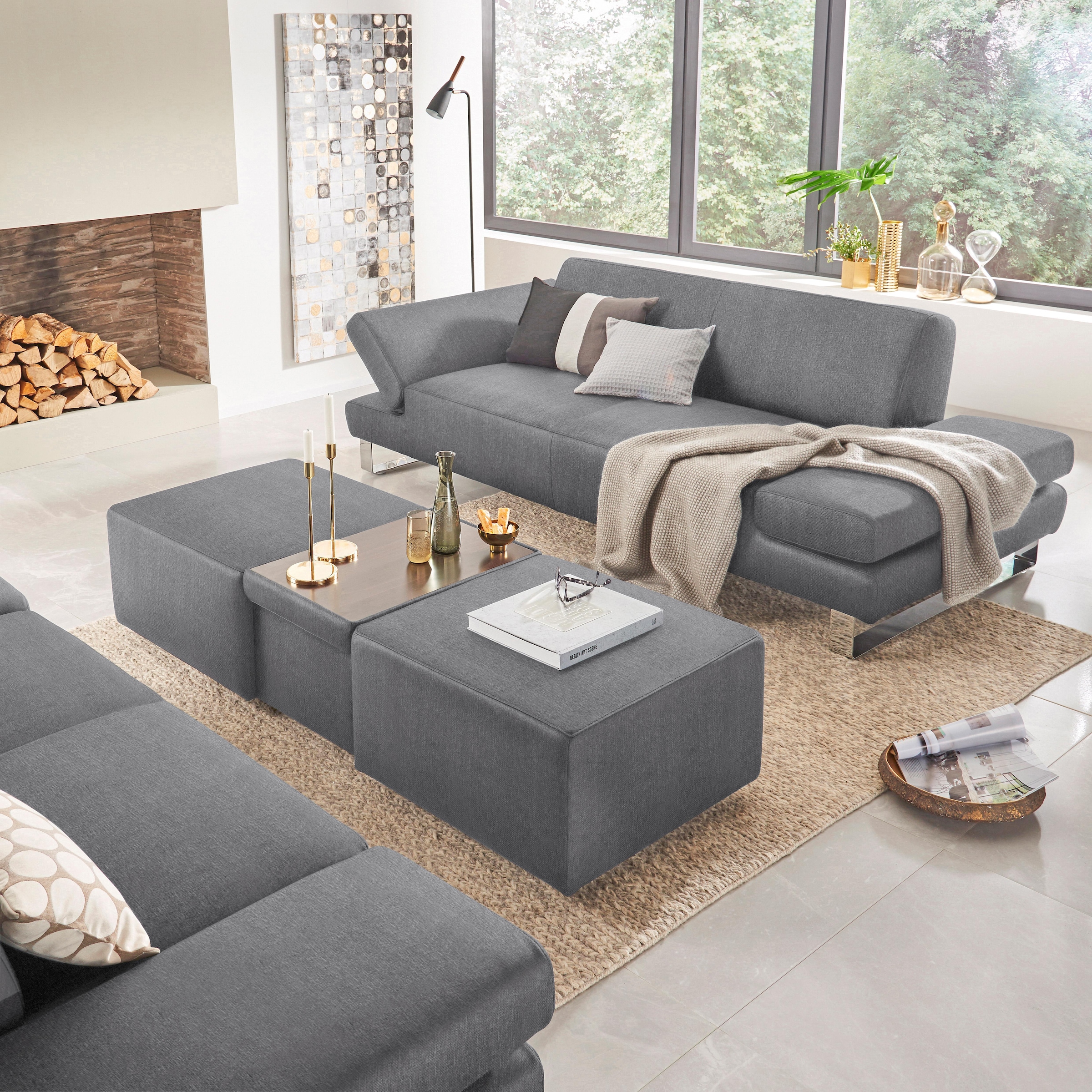 W.SCHILLIG Hocker »taboo« ausziehbar, inklusive Zwischenablage