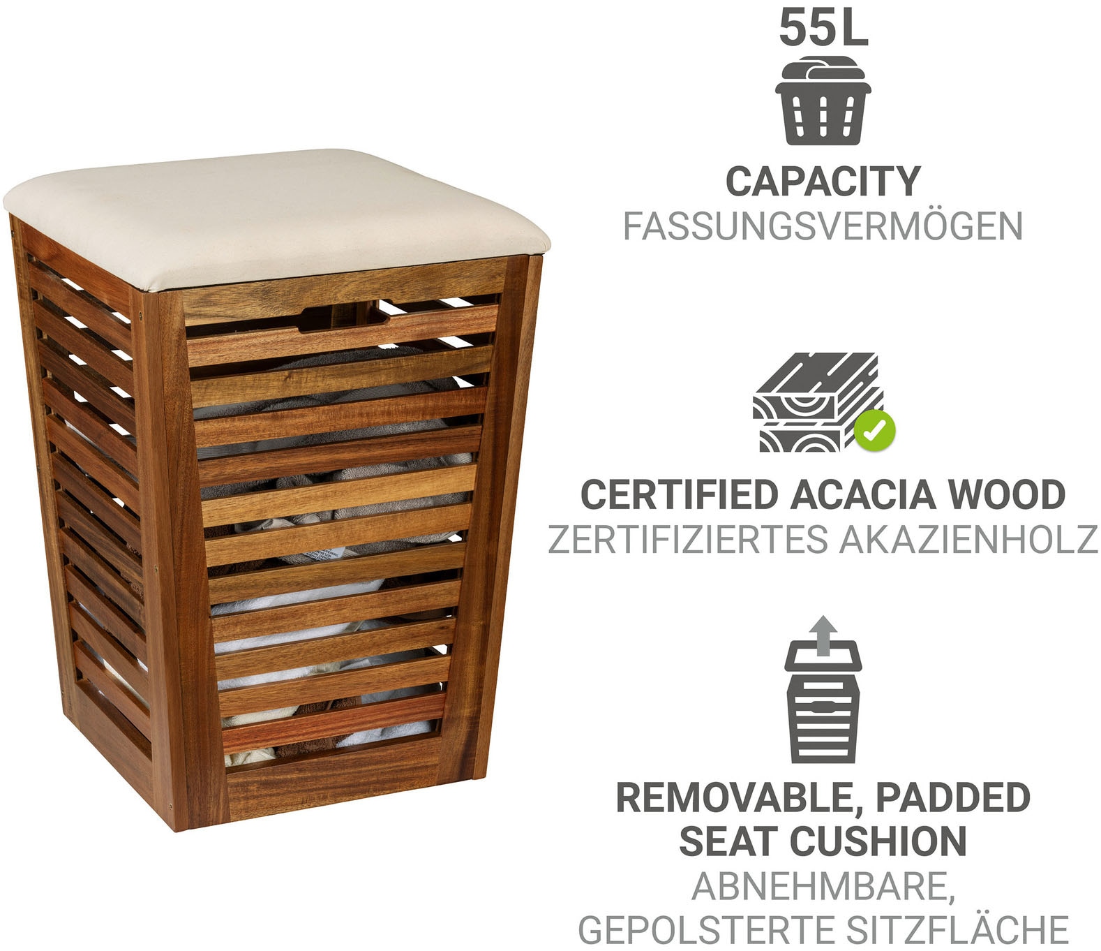 WENKO Wäschetruhe »Fondi«