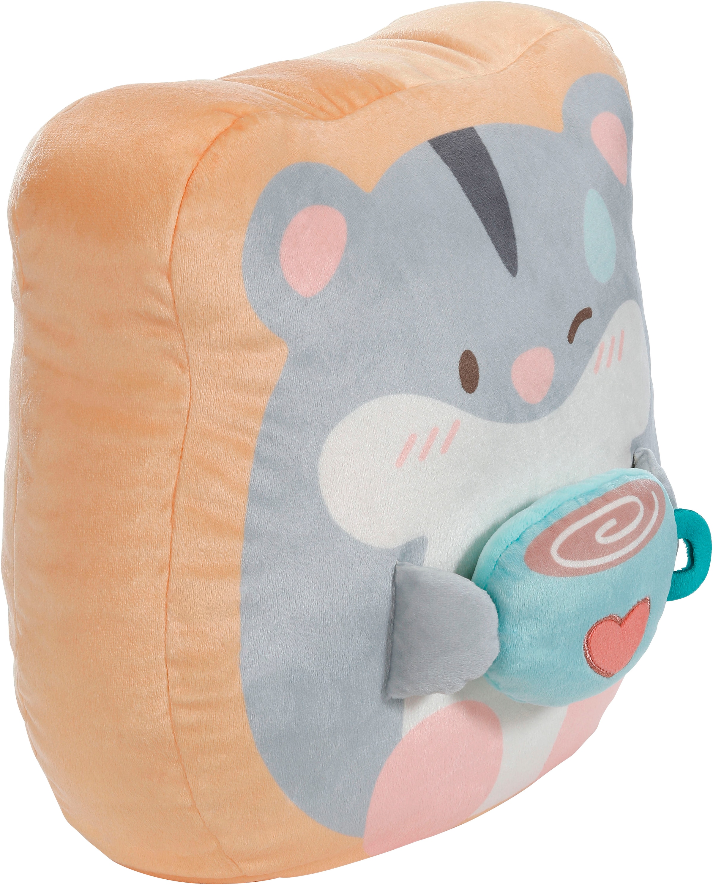 Nici Kuscheltier »mymochi, Hamster Shai mit Tasse 35x33x12 cm«, enthält recyceltes Material (Global Recycled Standard)