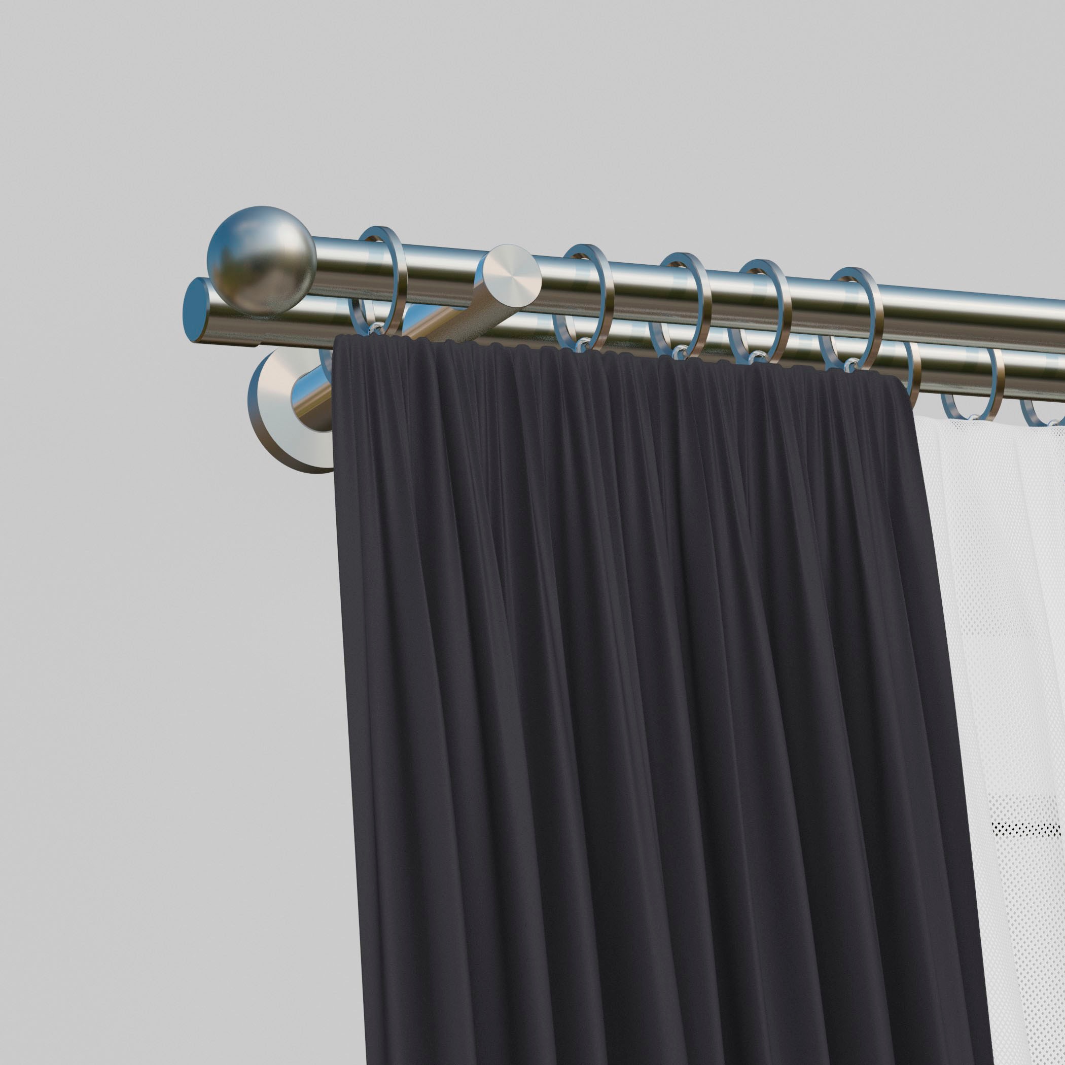 indeko Gardinenstange "Colombes" Ø 20 mm 2 läufig-läufig Wunschmaßlänge Kom günstig online kaufen