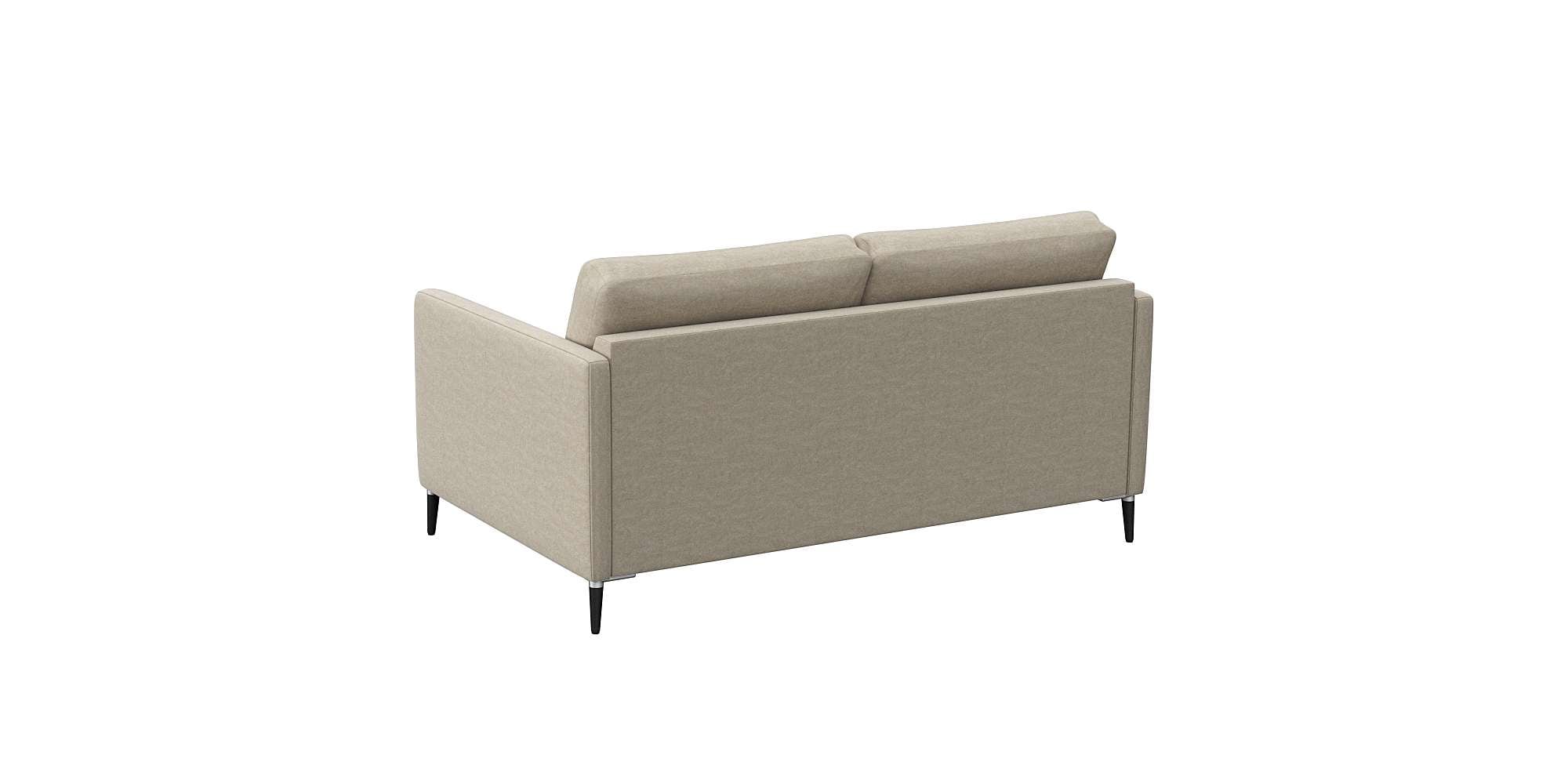 FLEXLUX 2-Sitzer »Fiore, super Sitzkomfort durch Kaltschaum im Sitz«, schmale Armlehnen, Füße Alu+schwarz