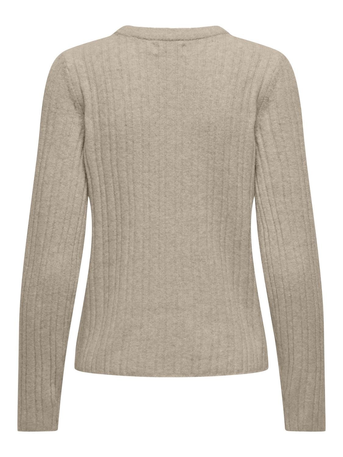 ONLY Rundhalspullover »ONLJEANETT LIFE L/S RIB O-NECK CC KNT«