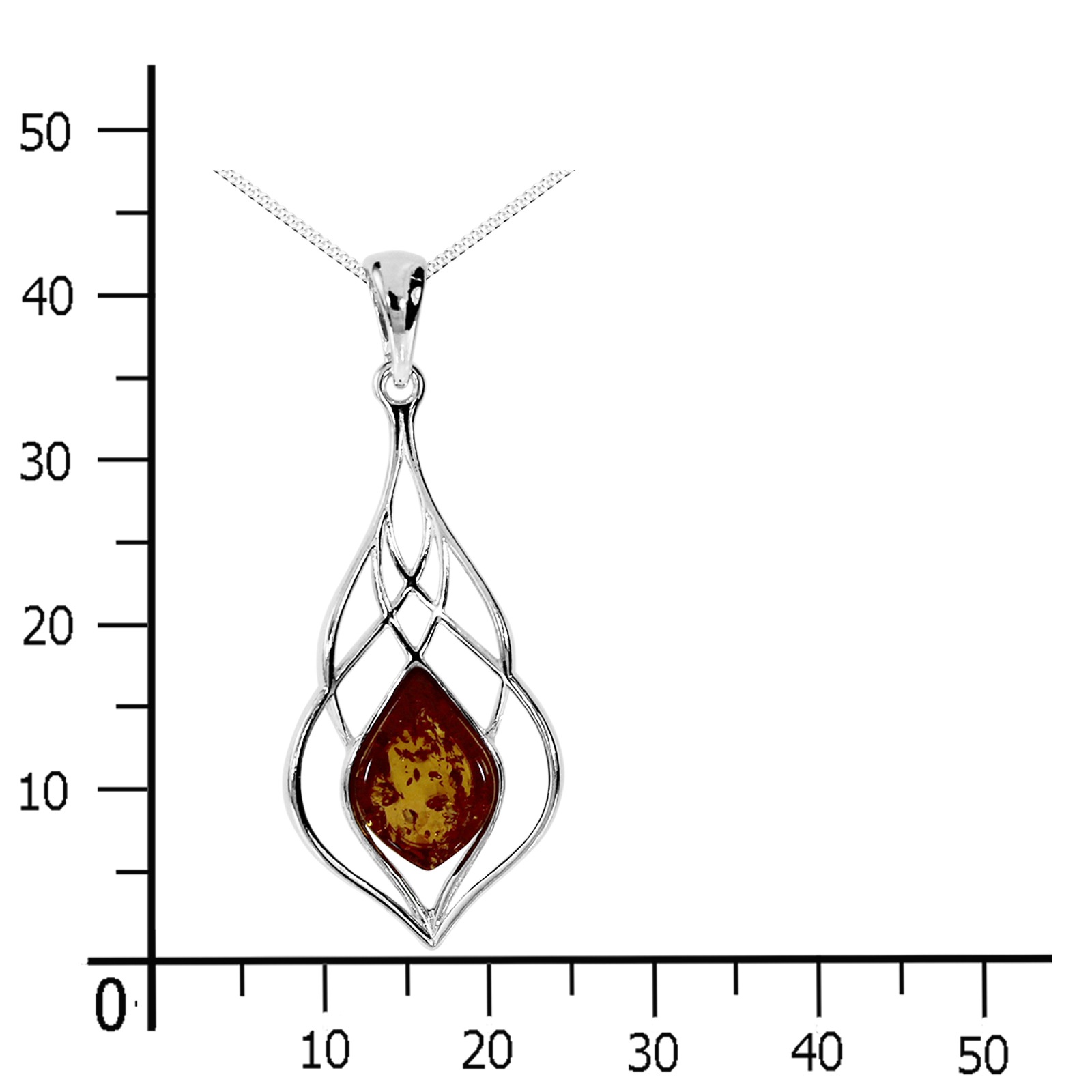OSTSEE-SCHMUCK Kette mit Anhänger »- Iben - Silber 925/000 - Bernstein«