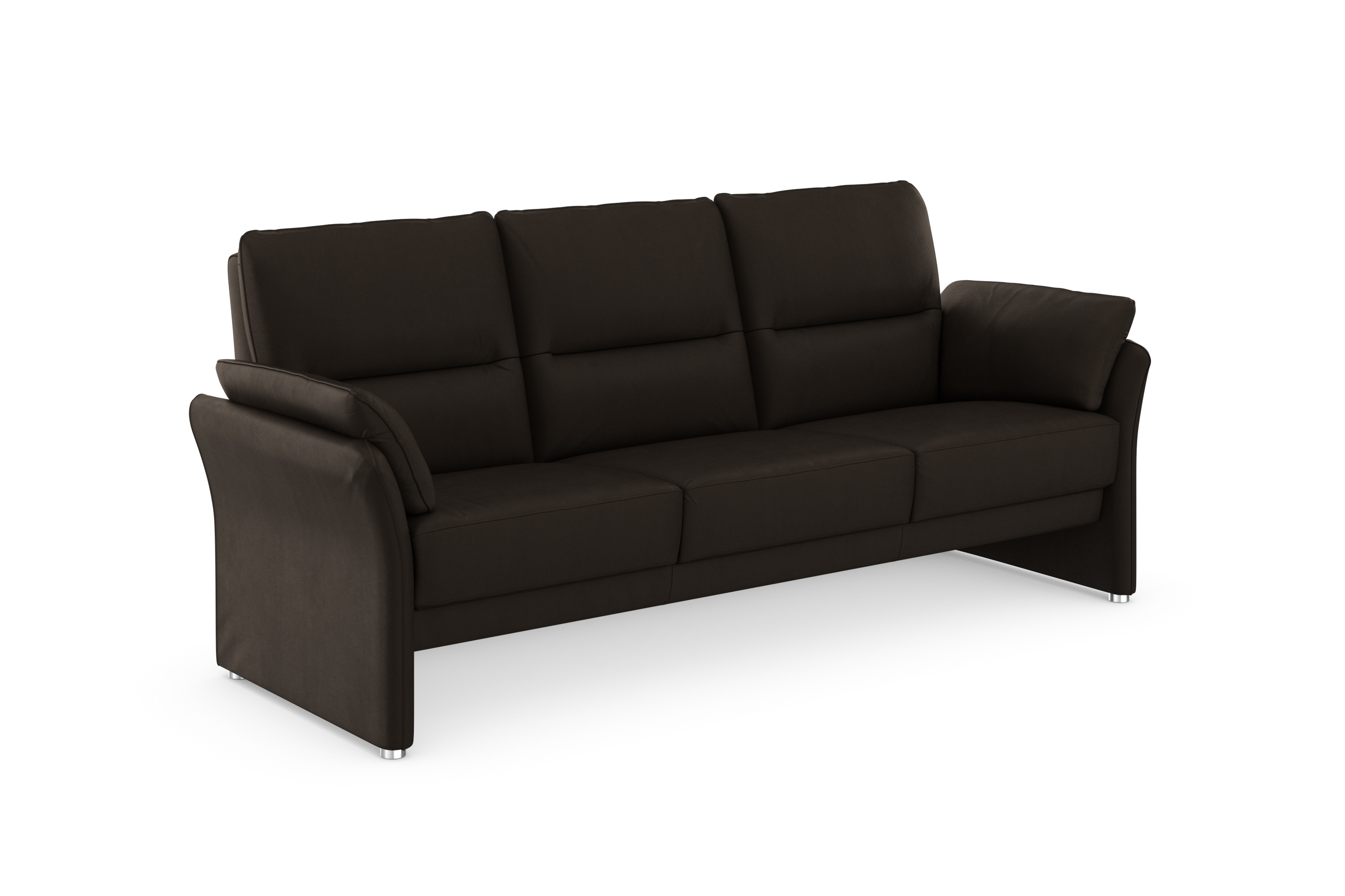 Thumbnail - DOMO collection 3-Sitzer "Pina, schmale Armlehnen, mit Federkern, kompakt & elegant" Hoher Sitzkomfort, Luxus-Microfaser...