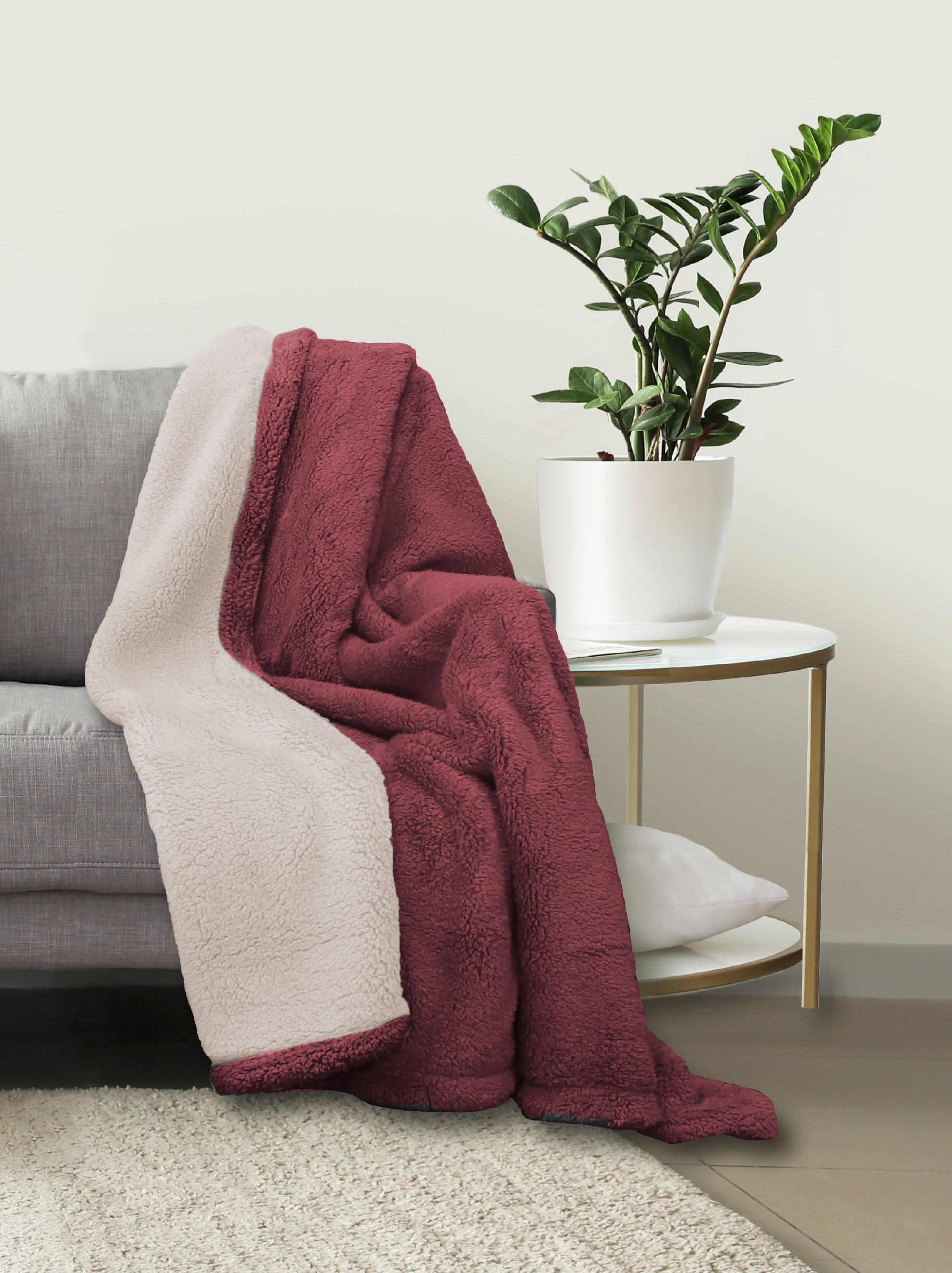 Biberna Tagesdecke »Tagesdecke Sherpa« Kuscheldecke, superweiche + warme Sherpa Wende-Decke