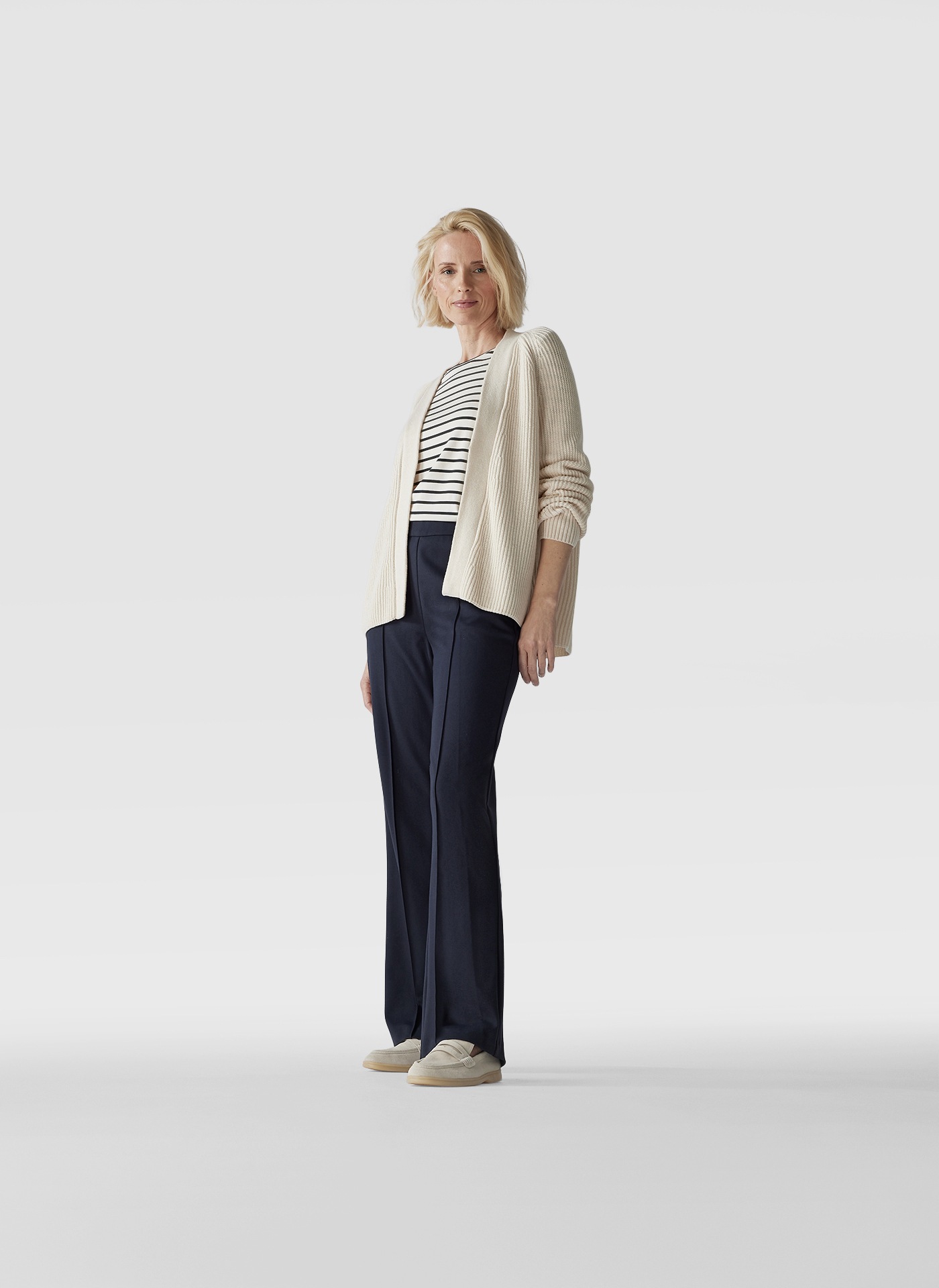 LeComte Print-Shirt »LeComte Gestreiftes Langarmshirt mit geschmückten Ärmeln«