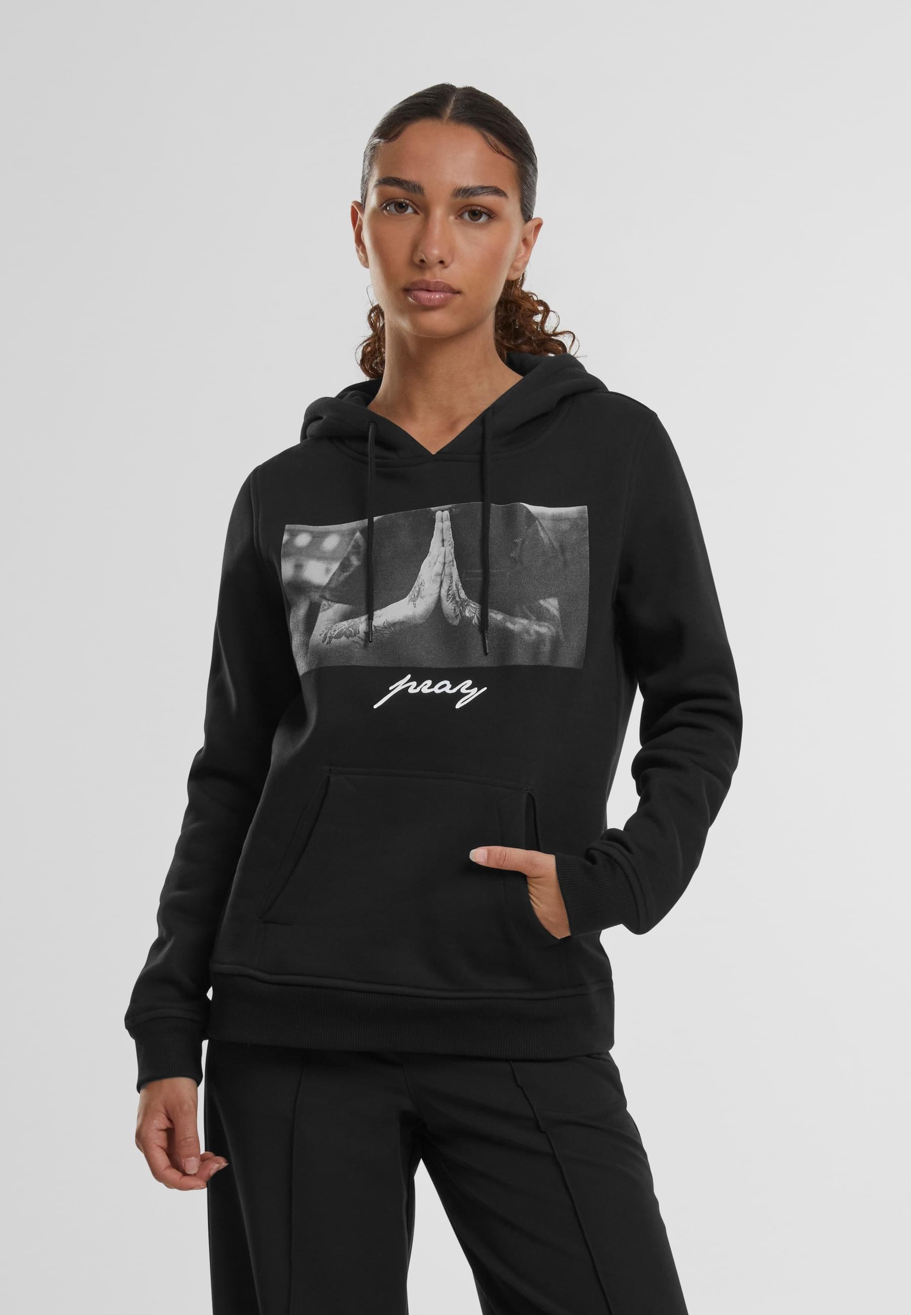 Thumbnail - MisterTee Rundhalspullover "MisterTee Damen Ladies Pray Hoody", (1 tlg.)