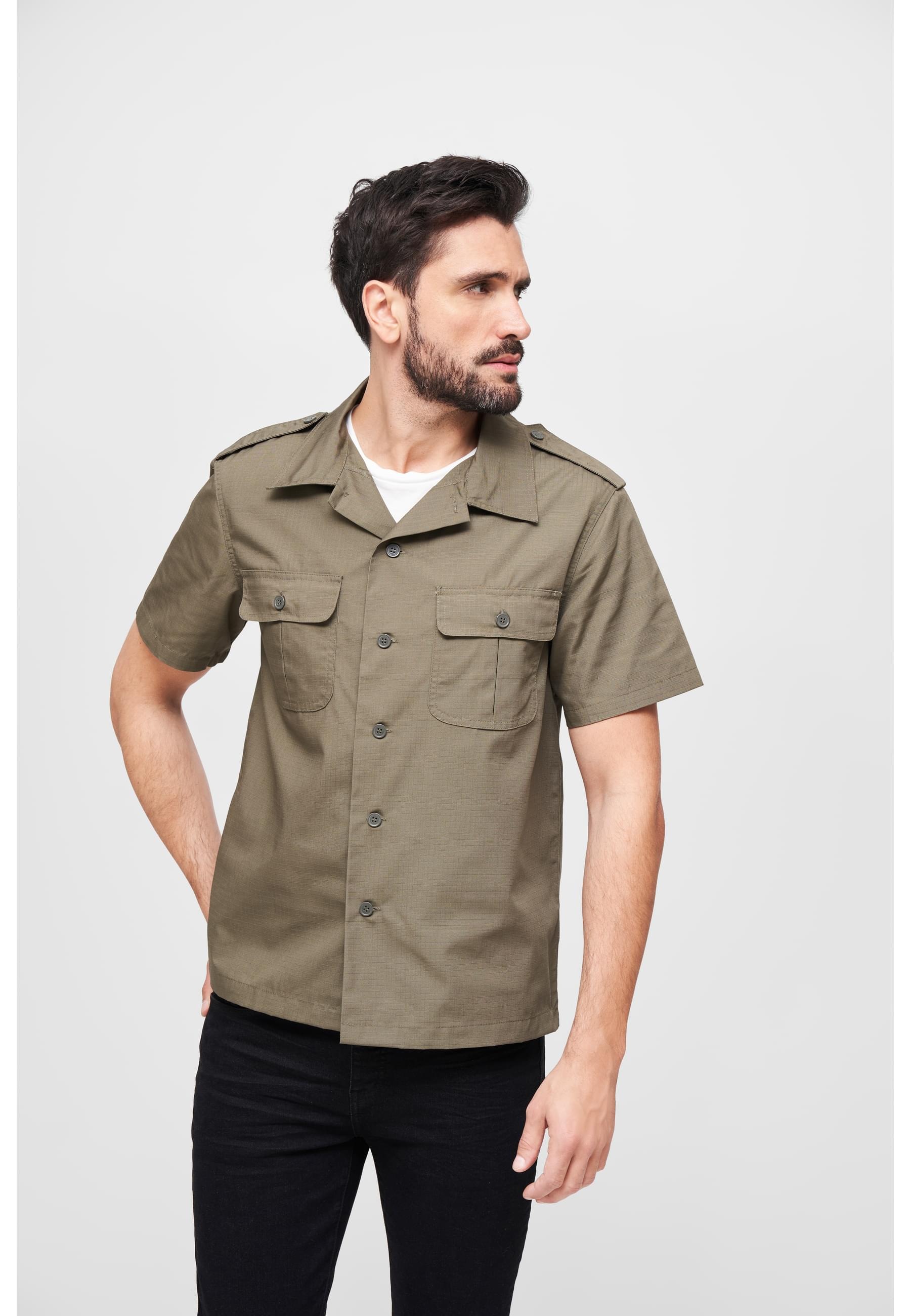 Brandit Langarmhemd "Brandit Herren US Shirt Ripstop shortsleeve" 1 Stk. tl günstig online kaufen