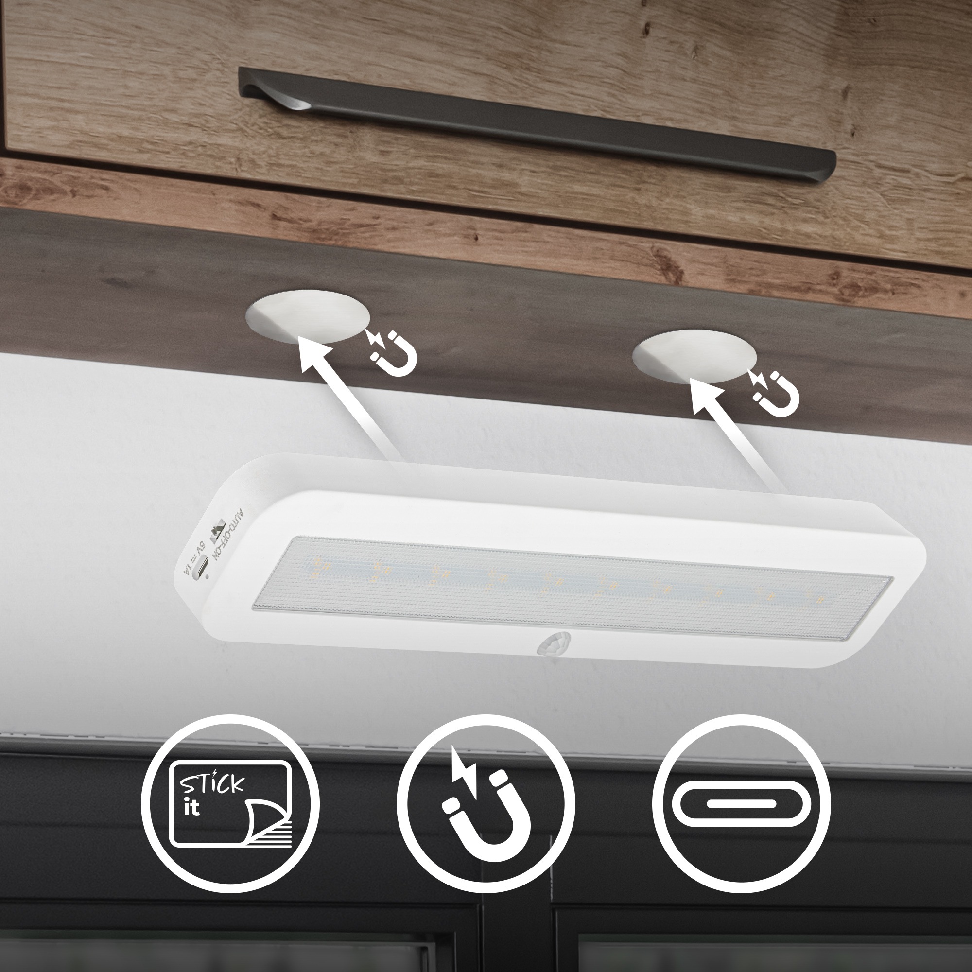 Briloner Leuchten LED Unterbauleuchte »SIGO« LED-Modul 1 Stk. Neutralweiß 30,5x6,5x2 cm, Küche, Schrank, Treppe, Küchenlampe