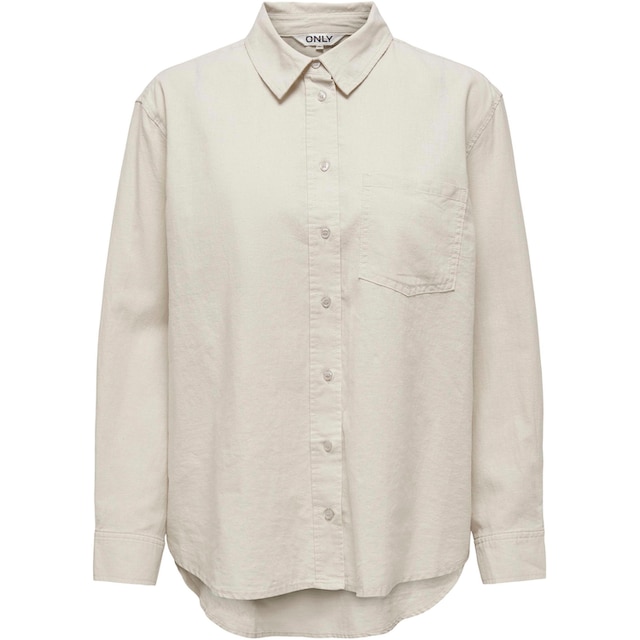 ONLY Longbluse »ONLTOKYO L/S LINEN BLEND SHIRT«, mit Leinen für kaufen |  BAUR