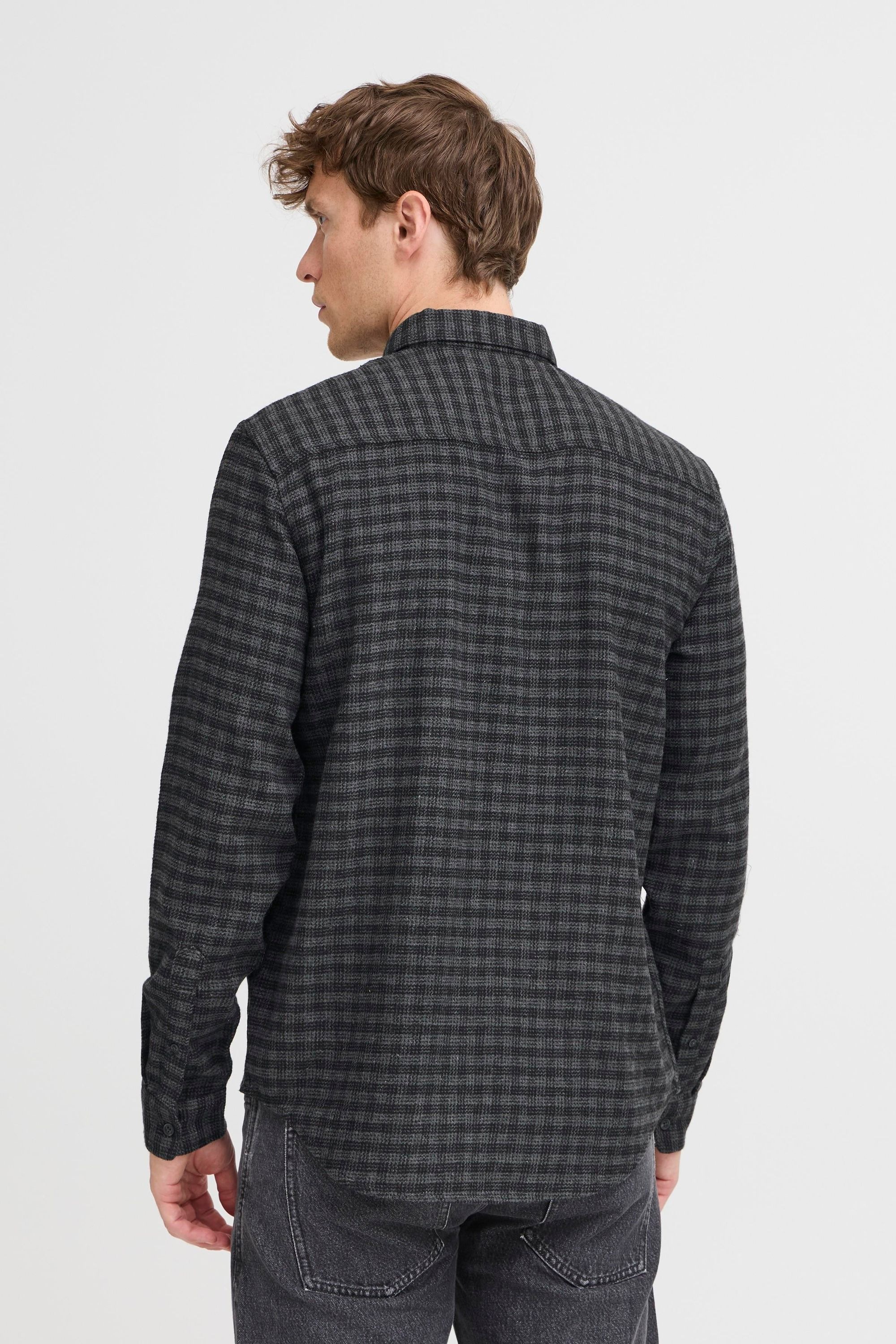 BLEND BHBARNEY Herren Langarmhemd Silber XXL 3