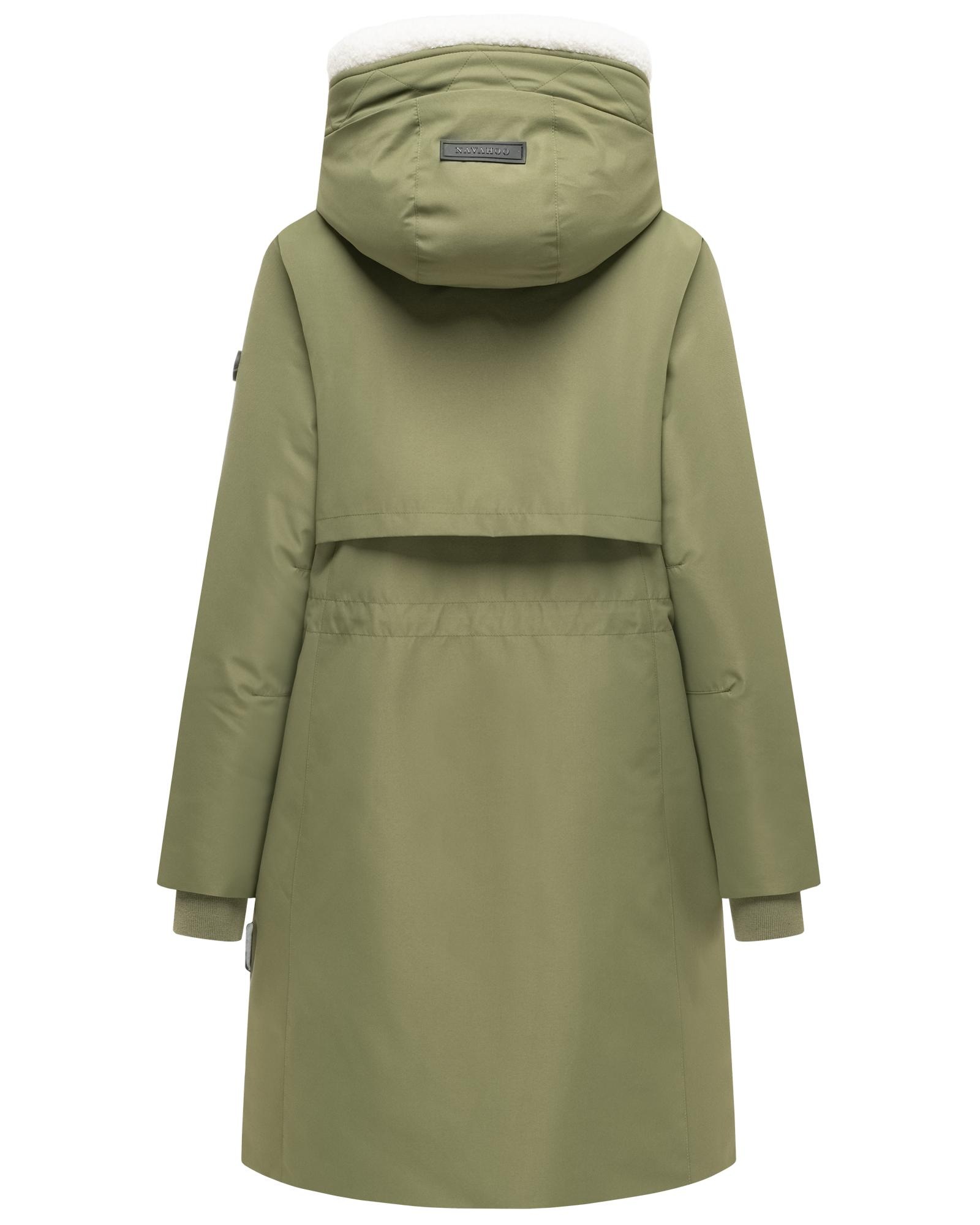 Navahoo Wintermantel »Bibber-Beauty 14« Warmer Damen Parka mit Tailenzugband