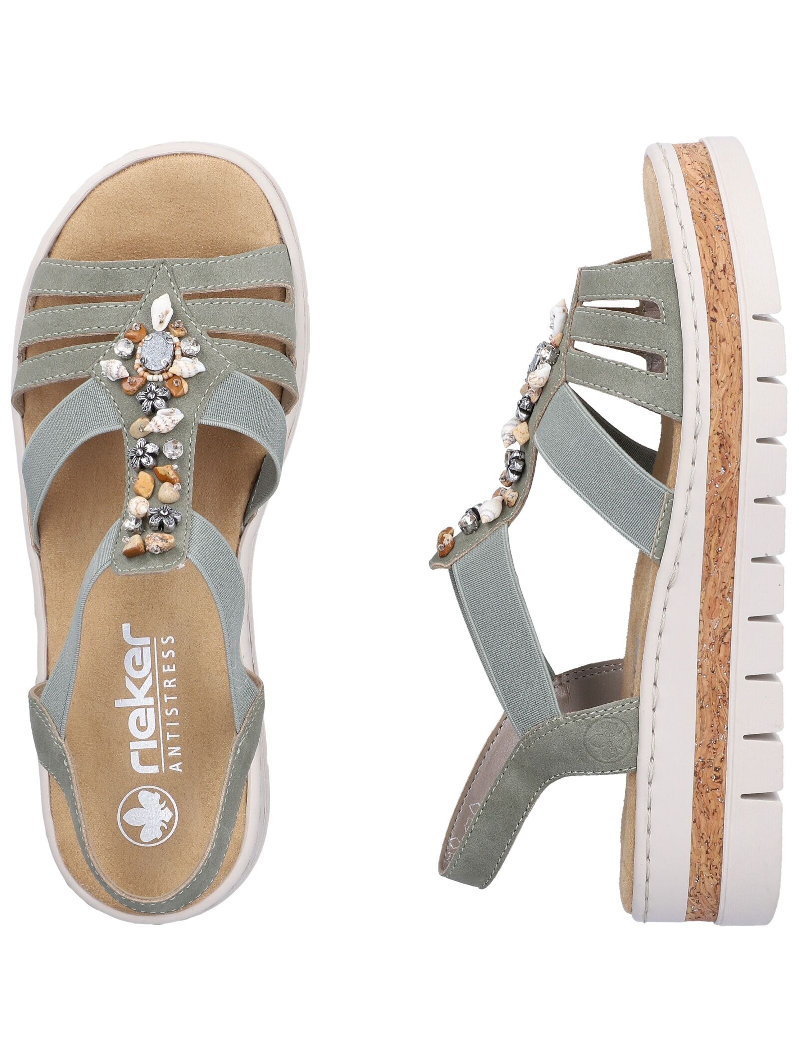 Rieker Plateausandaletten »Rieker Sandalen Lederimitat«