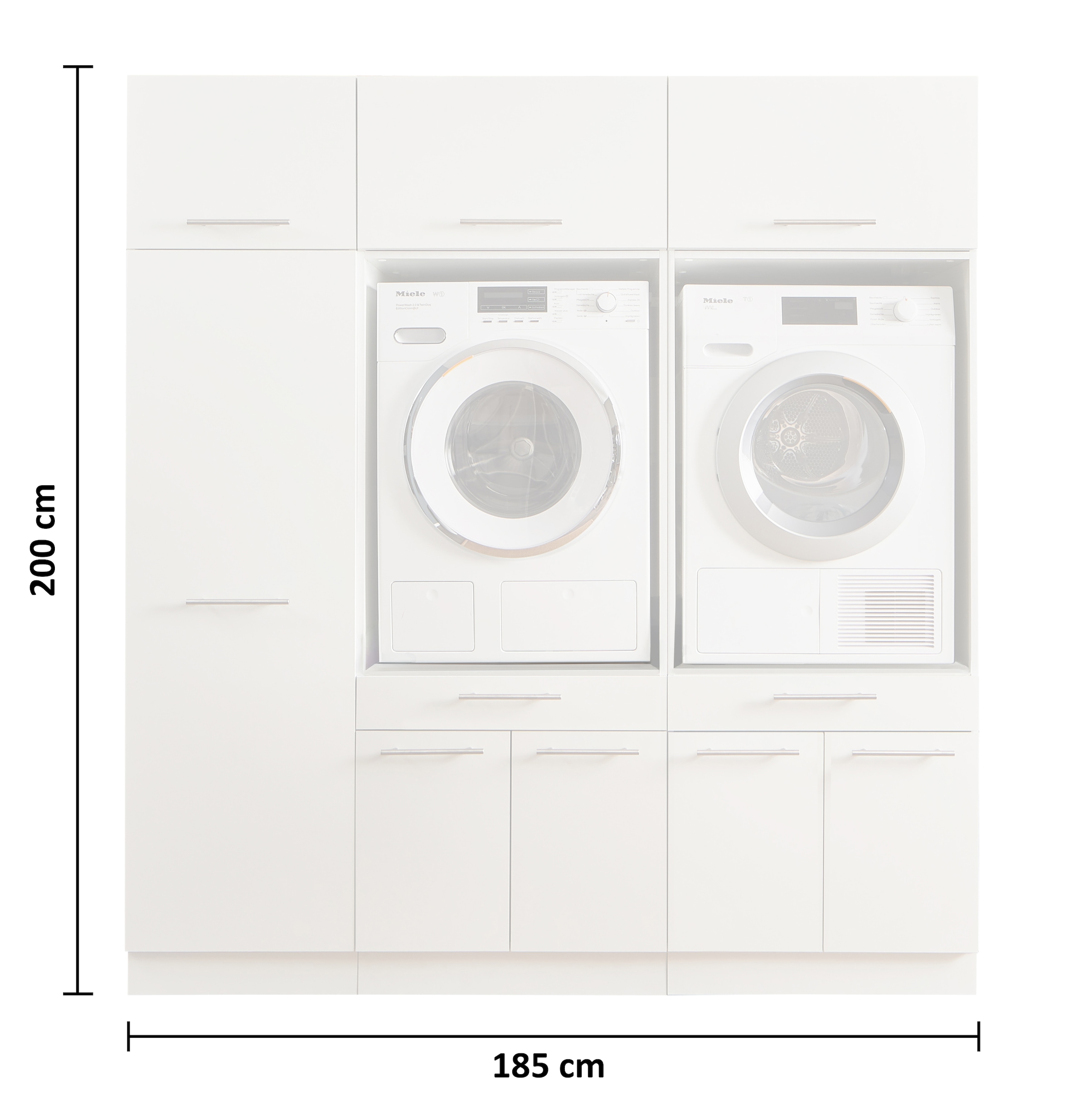 Laundreezy Mehrzweckschrank-Set »LAUNDREEZY LDSK13«, Breite 185 cm