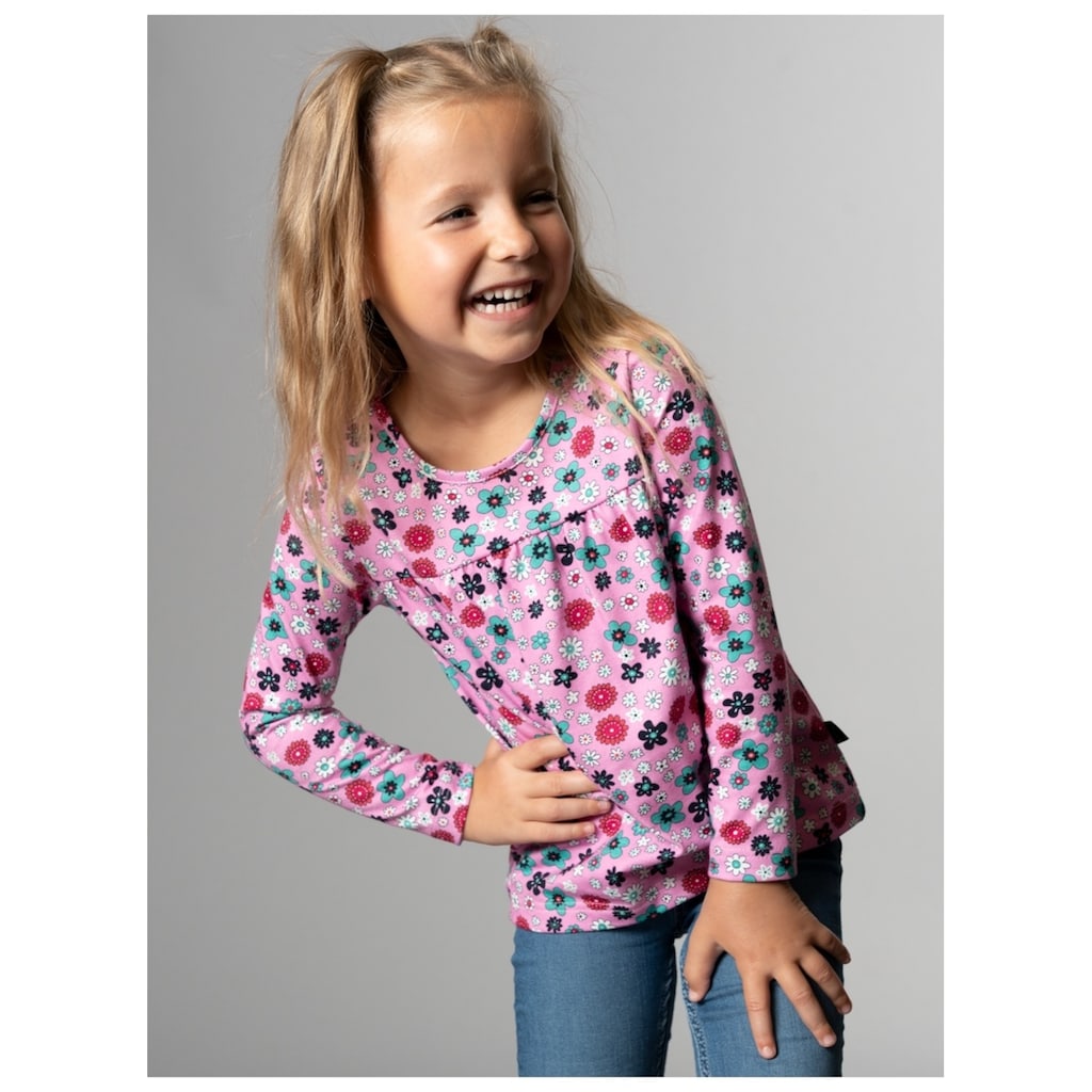 Trigema Longsleeve »TRIGEMA Langarmshirt mit Blumen-Muster«, (1 tlg.)