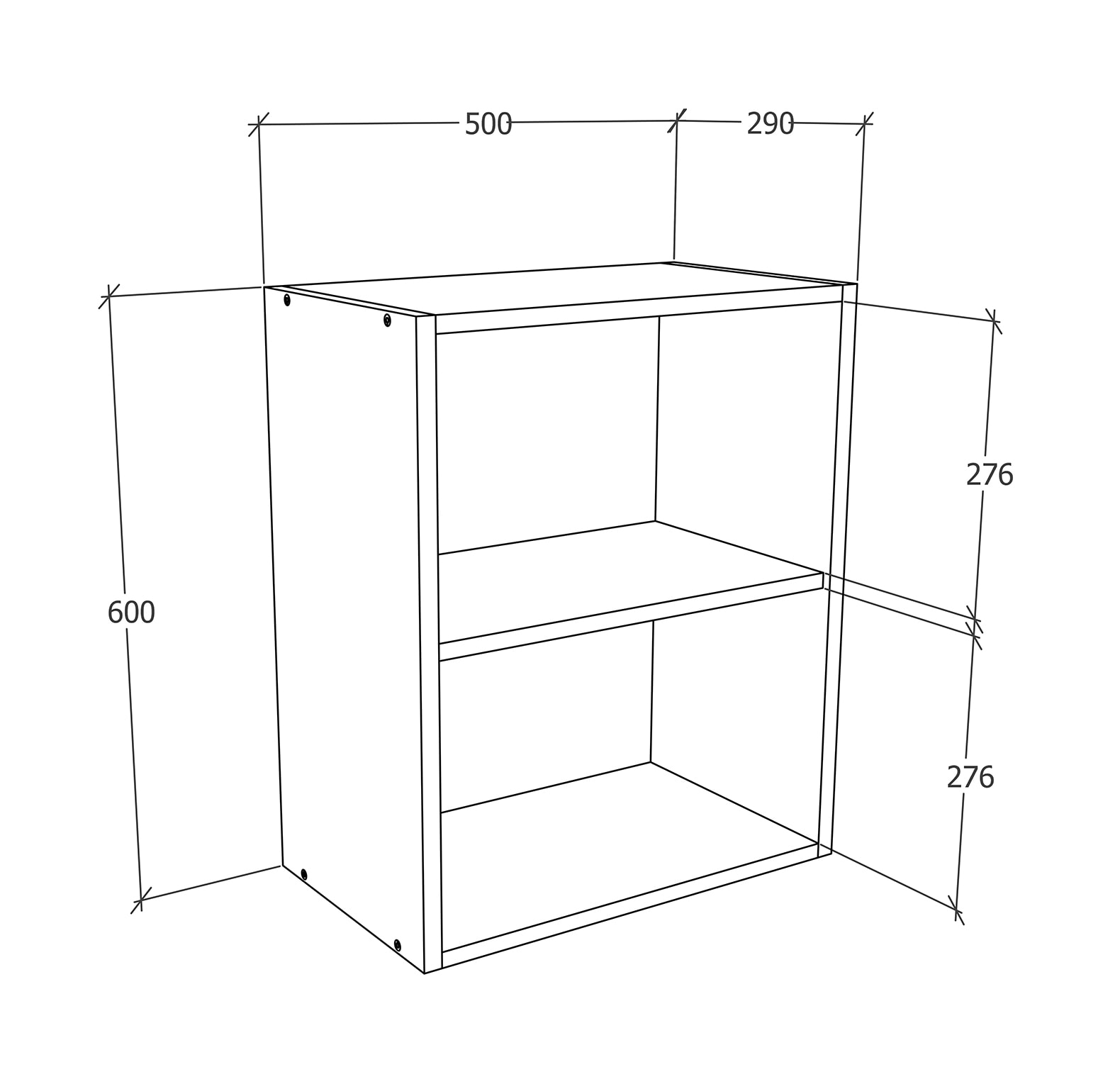 VCM Hängeschrank »Küchenschrank B. 50 cm Hängeschrank Küche Esilo«