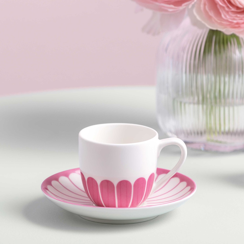 Villeroy & Boch Tasse "Espressotassen mit Untertassen Fleur Couleur 70 ml 6 günstig online kaufen