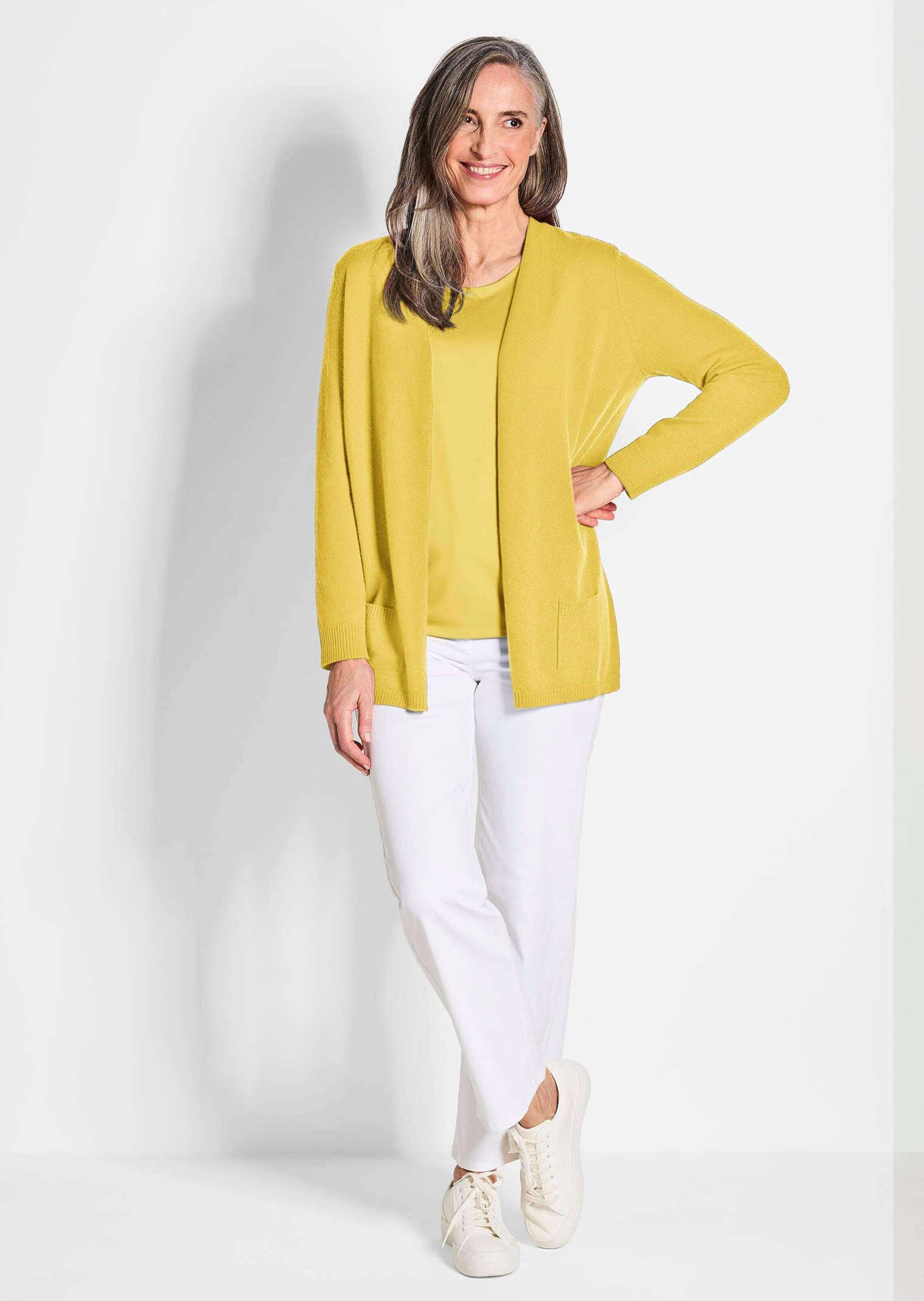 GOLDNER Strickjacke "Langarm Feinstrick-Cardigan" Ohne günstig online kaufen