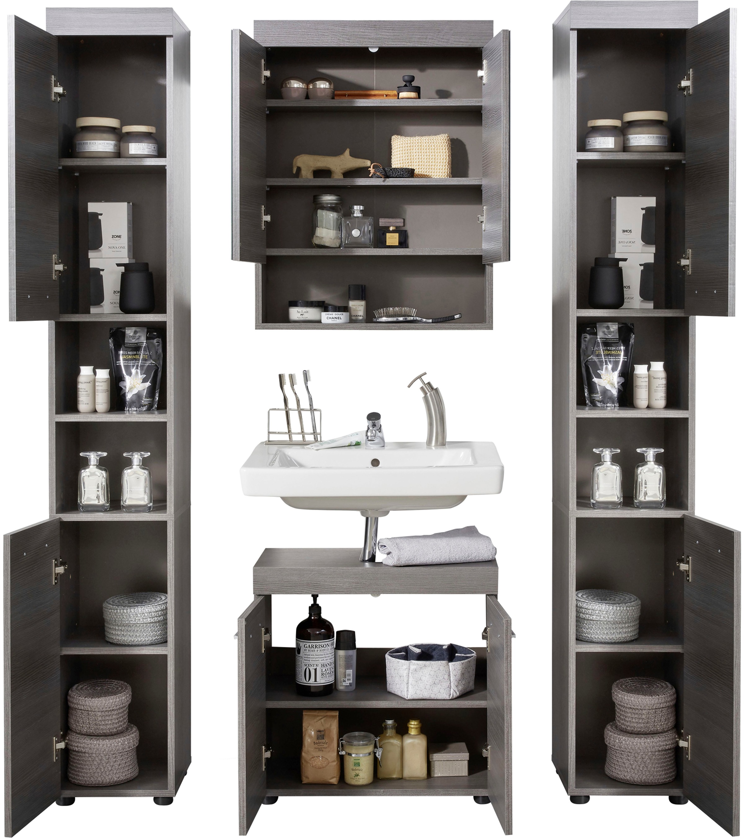 Thumbnail - welltime Badmöbel-Set "Royan" 4 Stk. tlg.