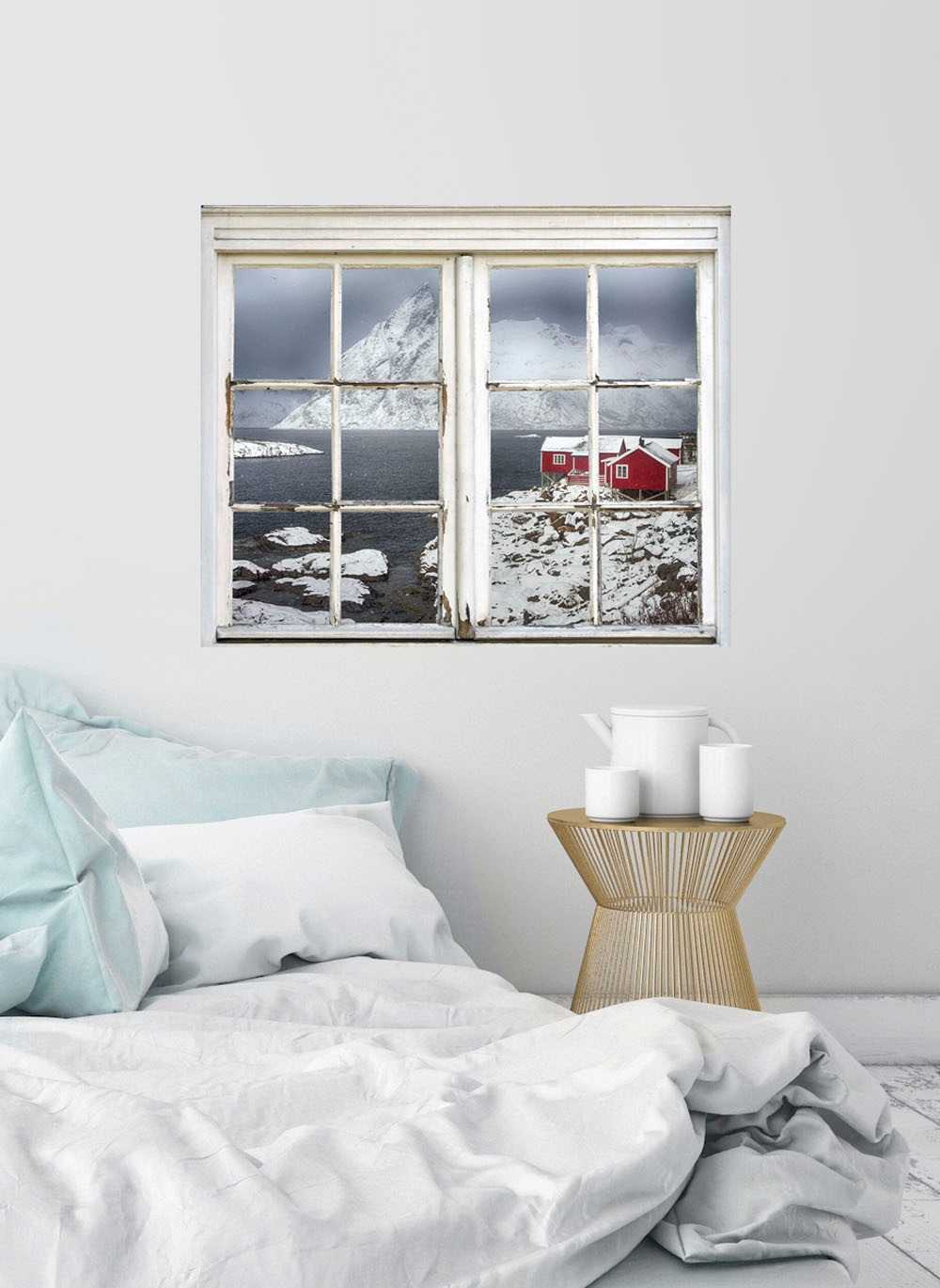 queence Wandsticker "Haus im Schnee", Wandsticker, Wandbild, selbstklebend, günstig online kaufen