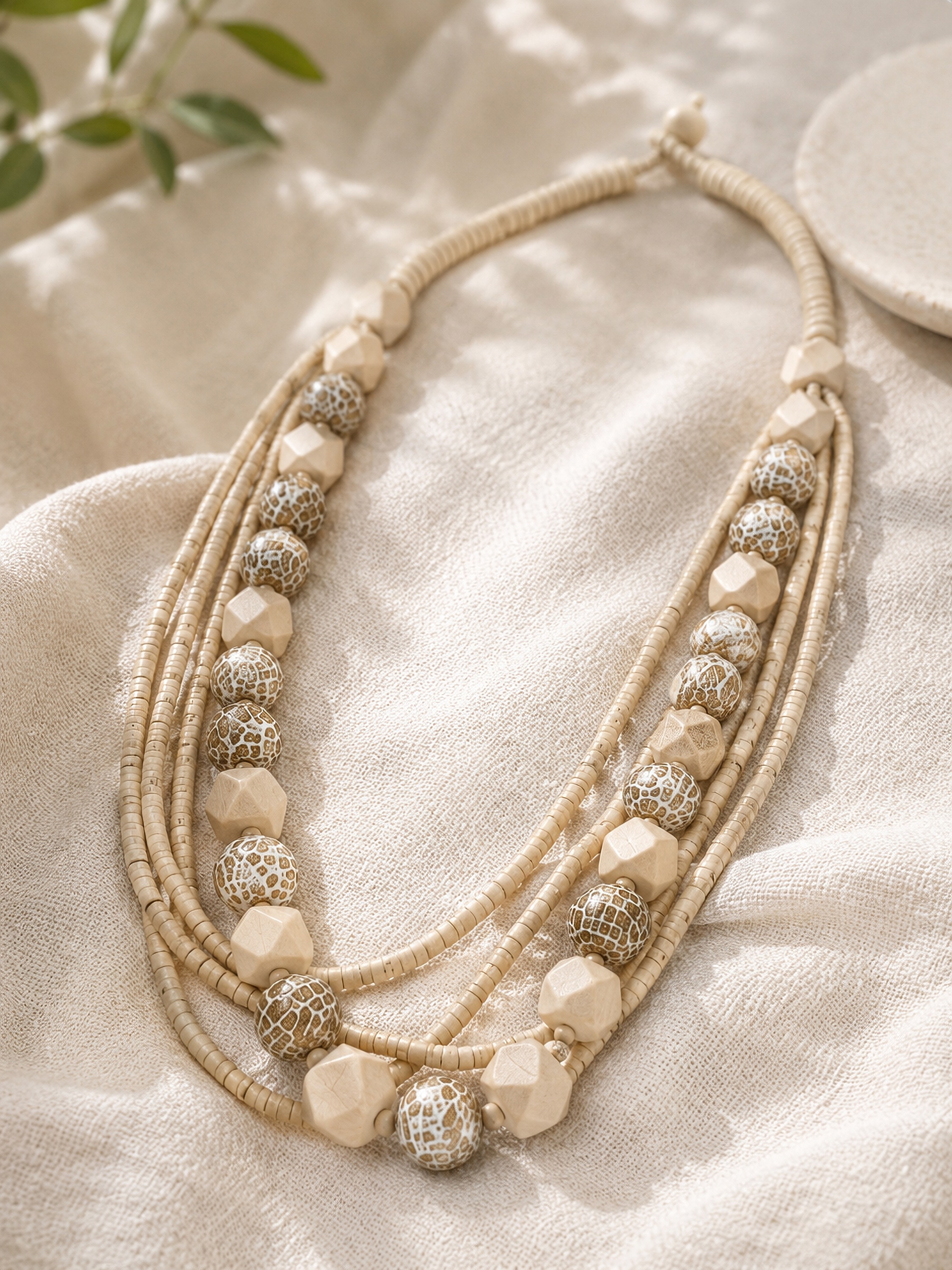 COLLEZIONE ALESSANDRO Lange Kette »Savanna« Echt Holz Kette im Boho Stil