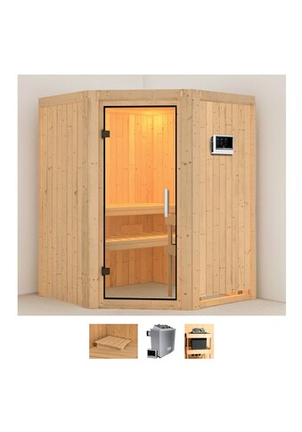 Karibu Sauna »Liva«, (Set), 4,5-kW-Ofen mit externer Steuerung kaufen