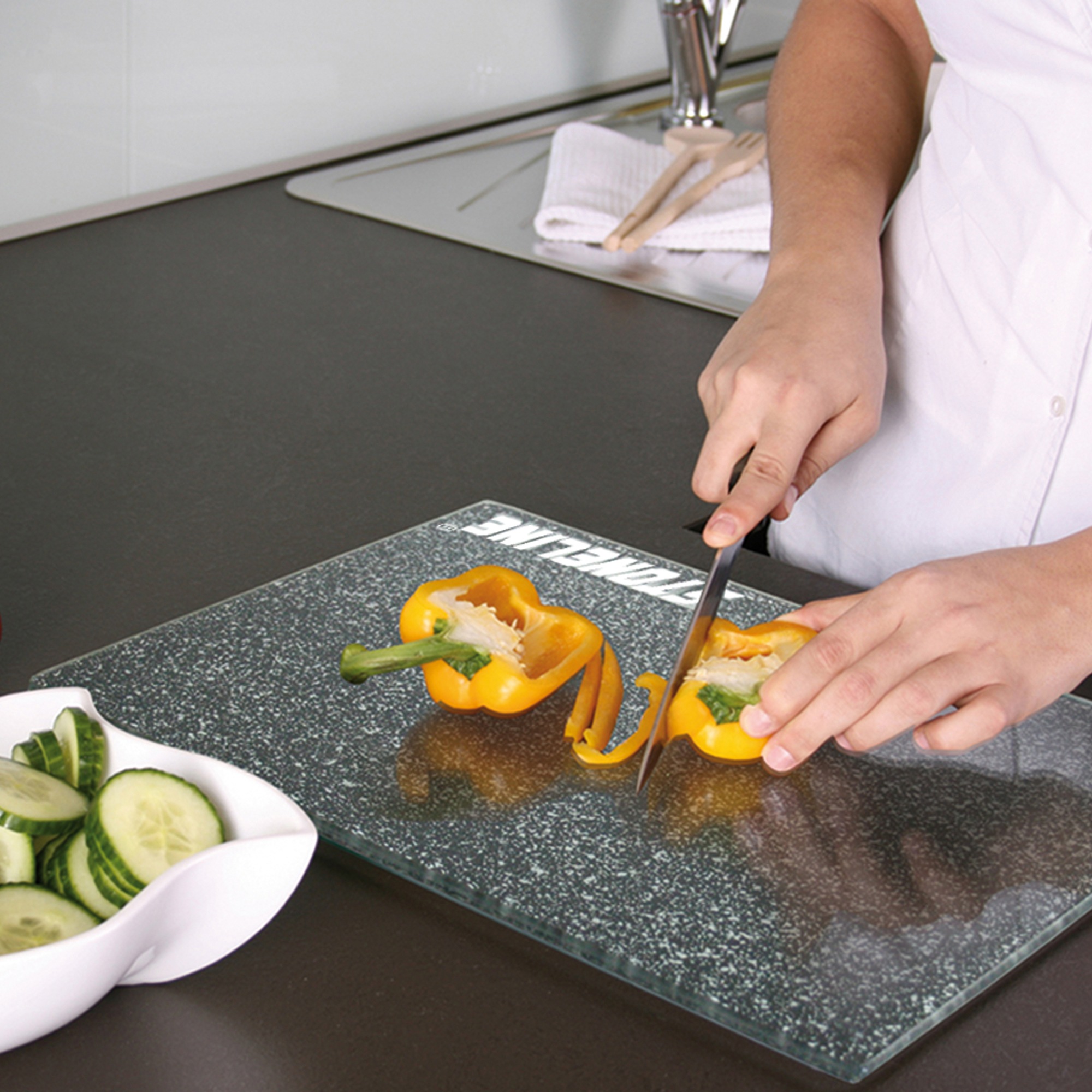 Thumbnail - STONELINE Herd-Abdeckplatte "Das Original" 2 auswechselbare Füße