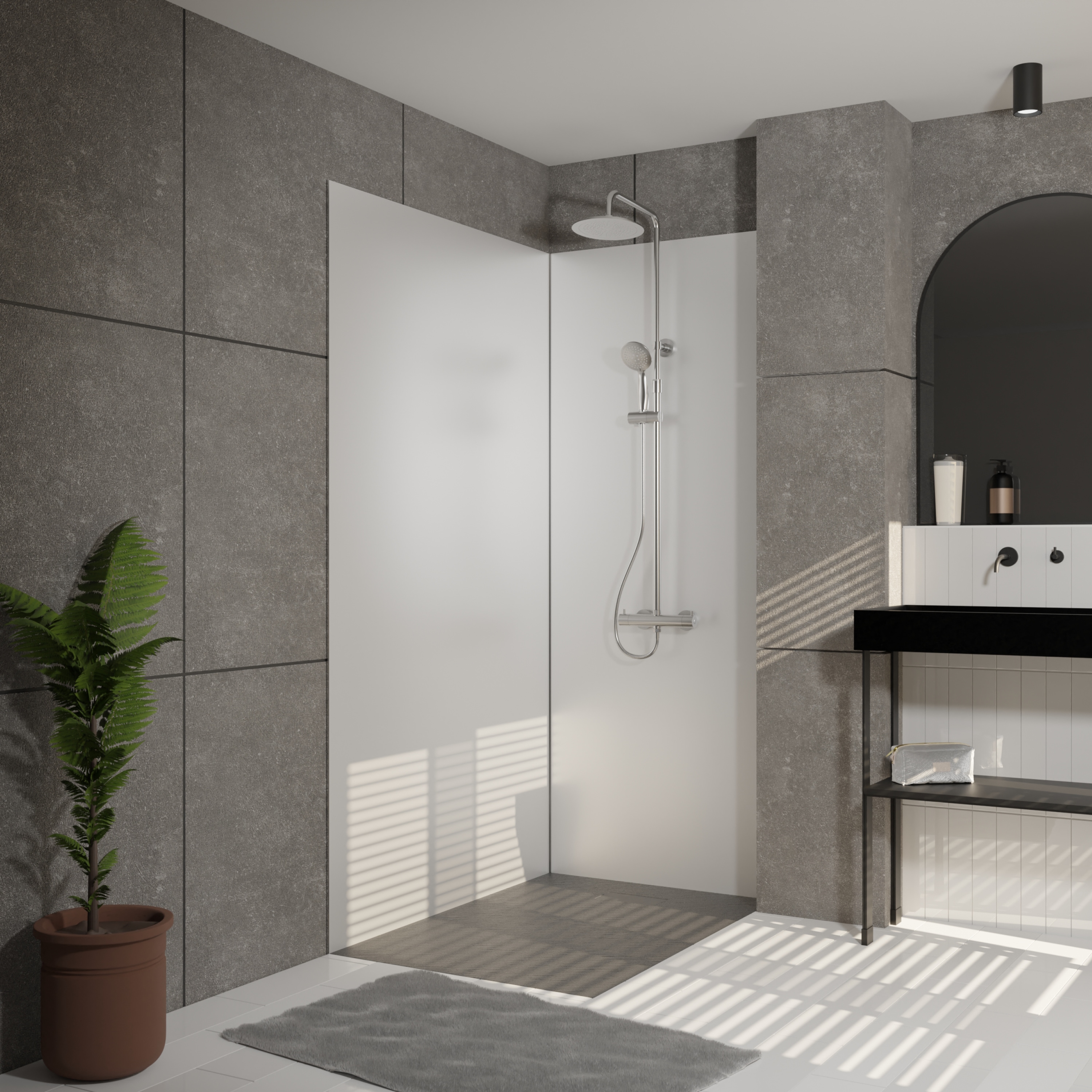 Marwell Duschrückwand "Urbanox" Set bestehend aus: 2 Paneele 90 x 210 cm