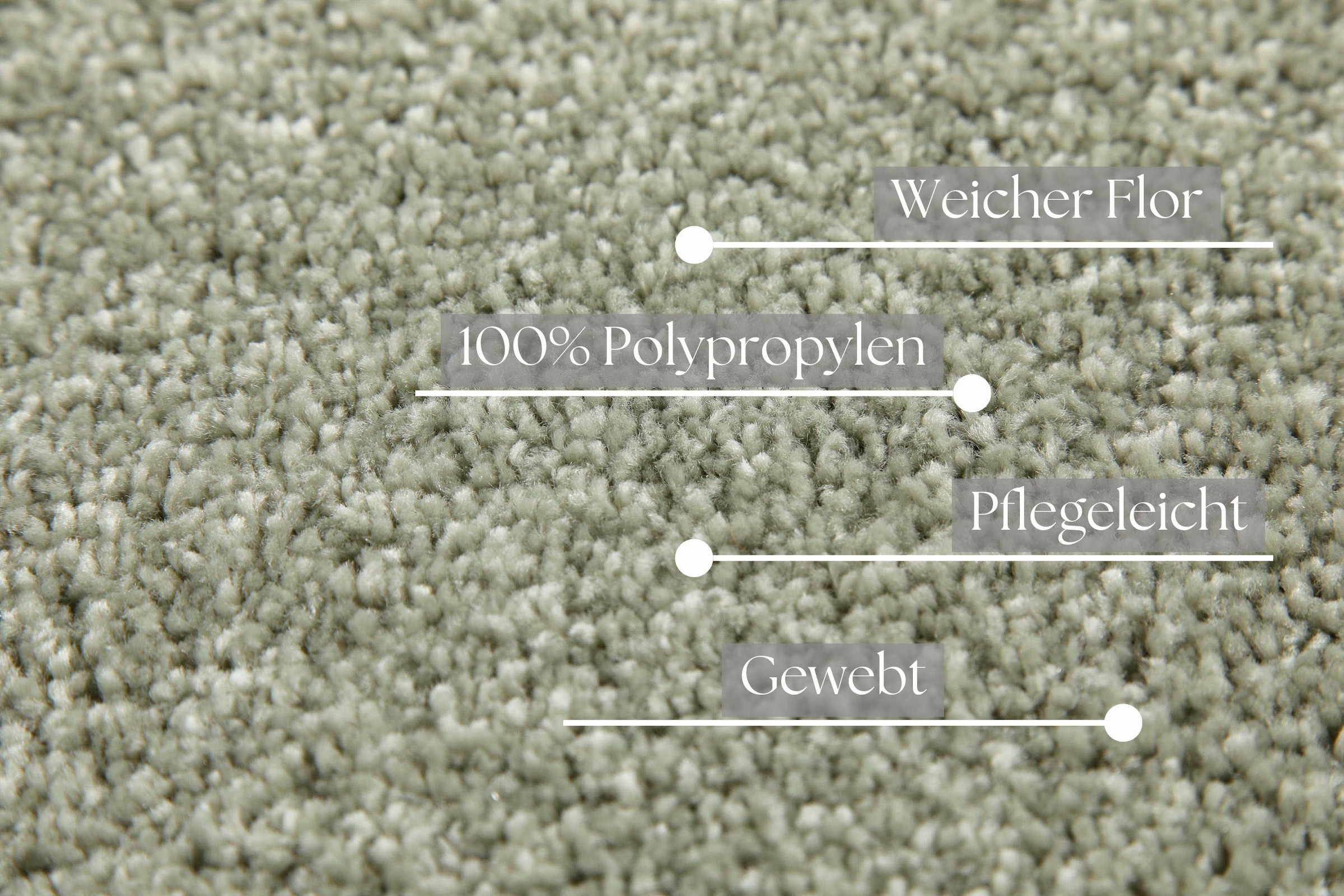 my home Teppich »Chanley«, rechteckig, 13 mm Höhe, moderner dichter weicher zeitloser Kurzflorteppich, Wohnzimmer