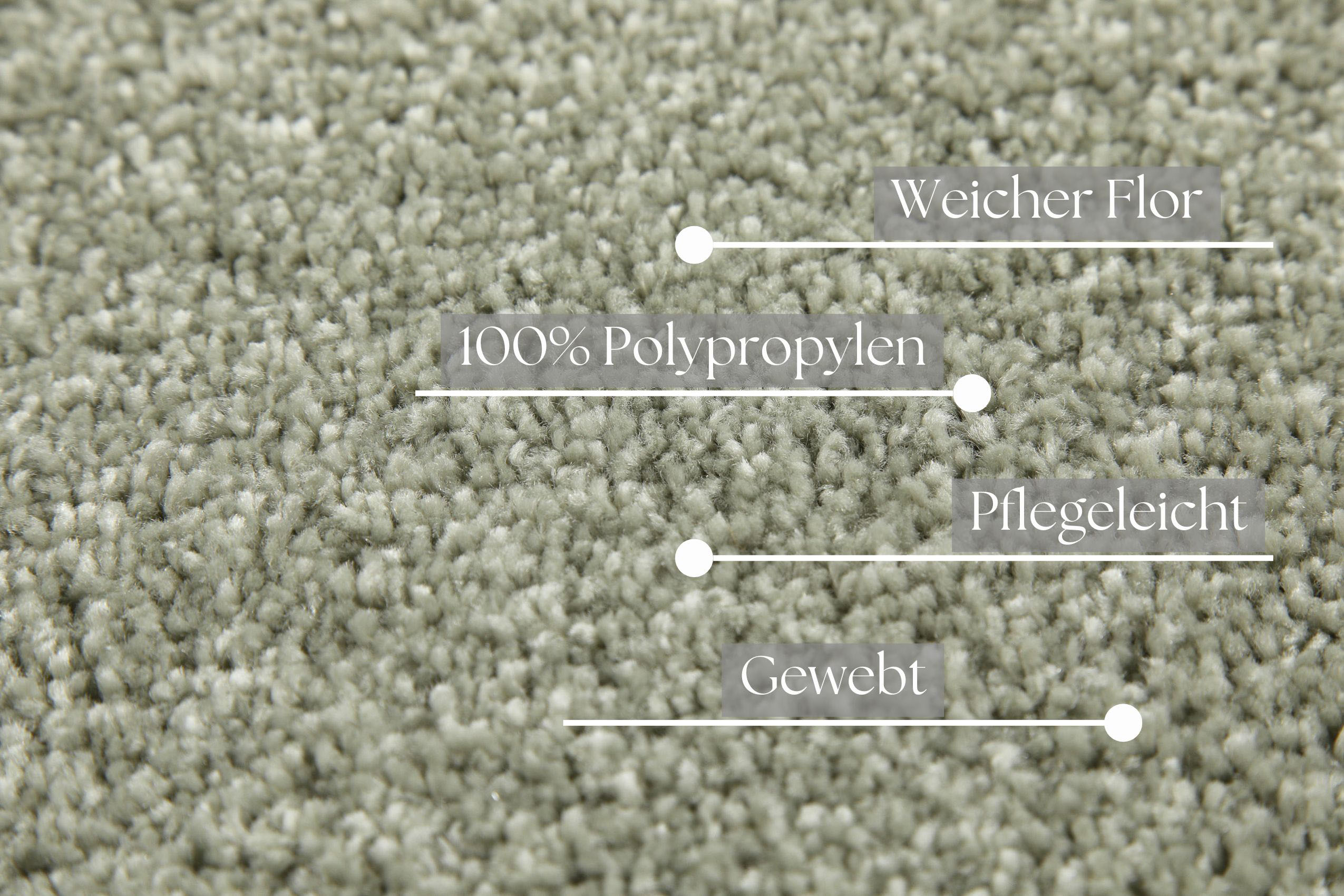 Thumbnail - my home Teppich "Chanley", rechteckig, 13 mm Höhe, moderner dichter weicher zeitloser Kurzflorteppich, Wohnzimmer