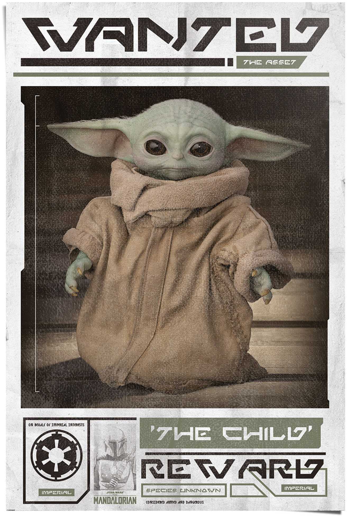 Reinders "Poster Mandalorian Baby Yoda The Child" Serien 1 tlg. günstig online kaufen