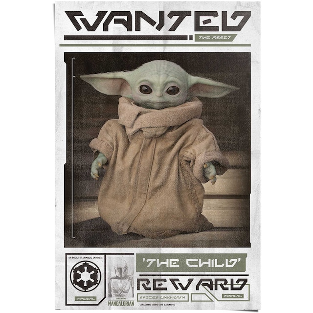 Reinders! Poster »Poster Mandalorian Baby Yoda The Child«, Serien, (1 St.)  bestellen | BAUR